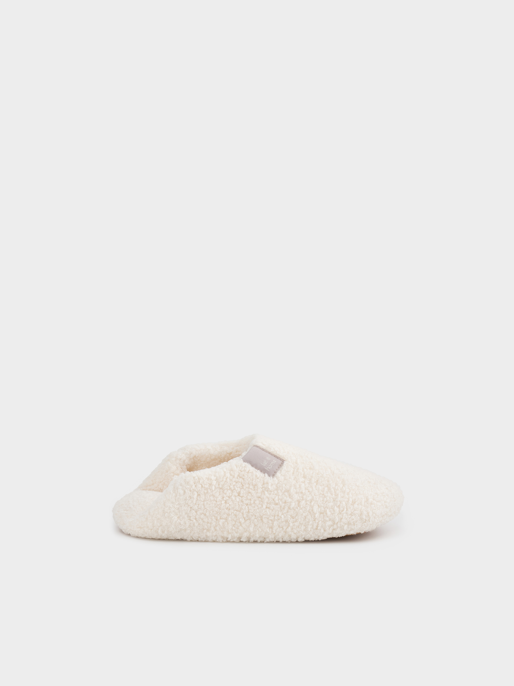 Women's slippers, homewear, size 38-39, artificial fur, milky, Plush mild, image-0
