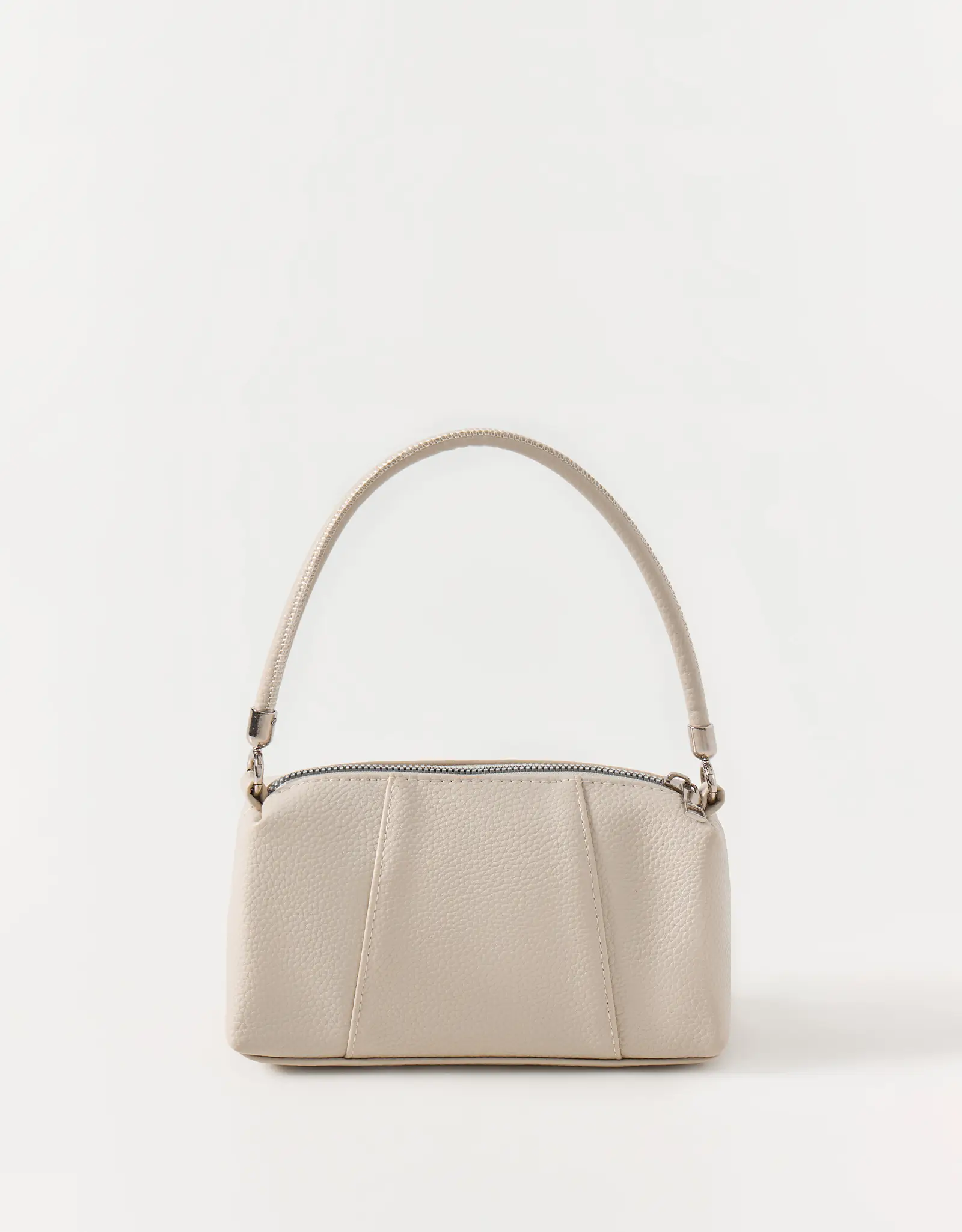 Women's bag, 20x11 cm, with handle, polyurethane, milky, Memo