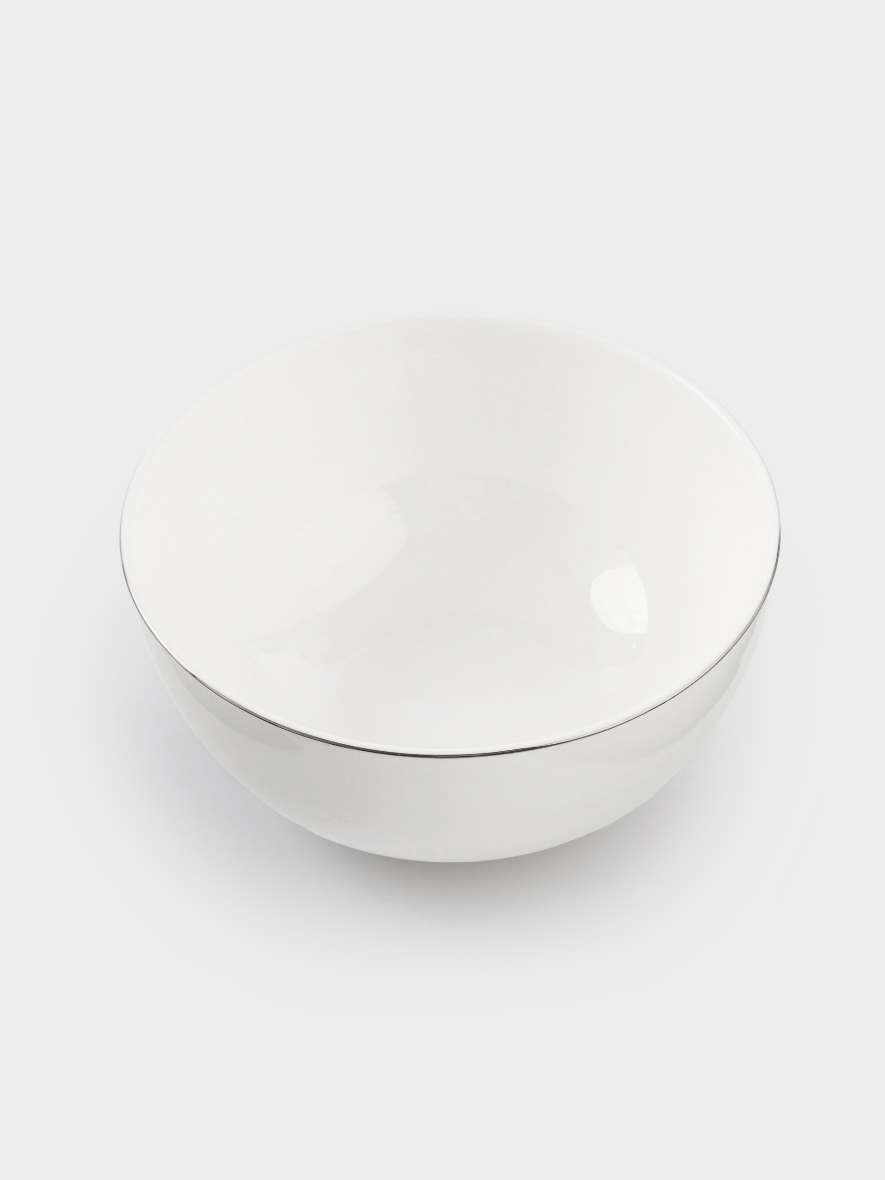 Salad bowl, 18x9 cm, 1 l, porcelain F, white, Ideal silver, image-3