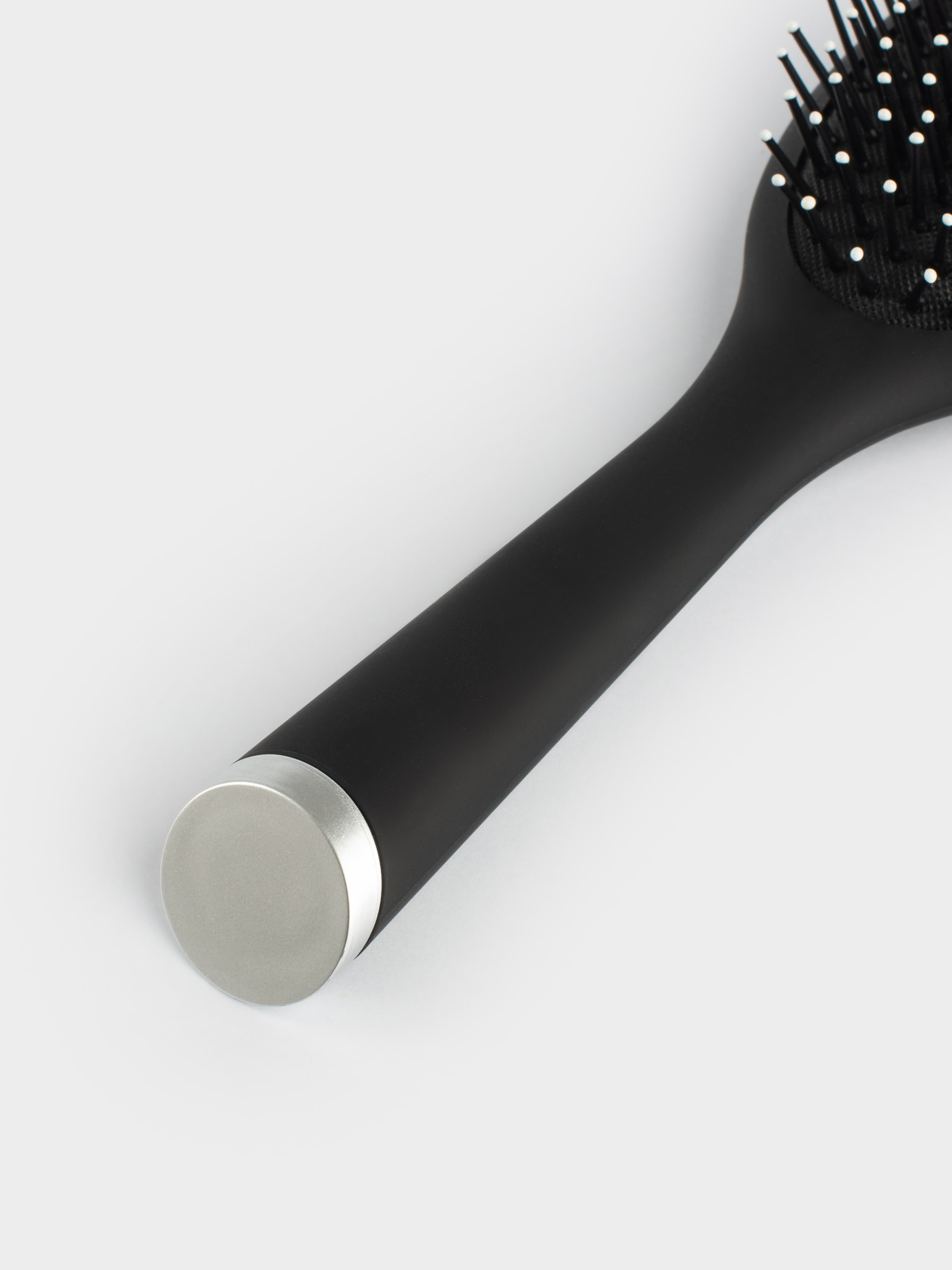 Hair massage comb, 23 cm, plastic, black, B&W, image-4