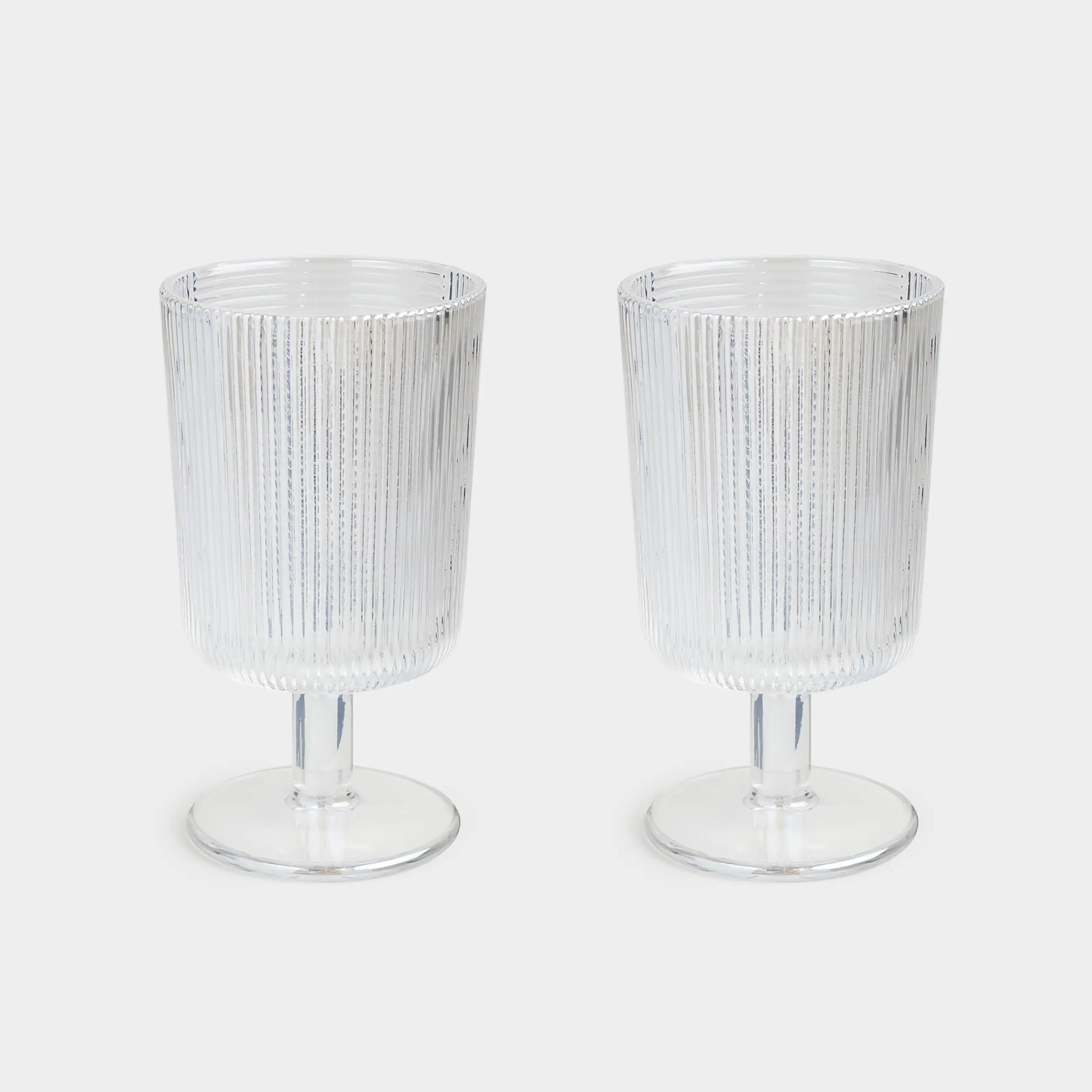 Drinking goblet glass, 260 ml, 2 pcs, glass R, color, pearl, Stripe