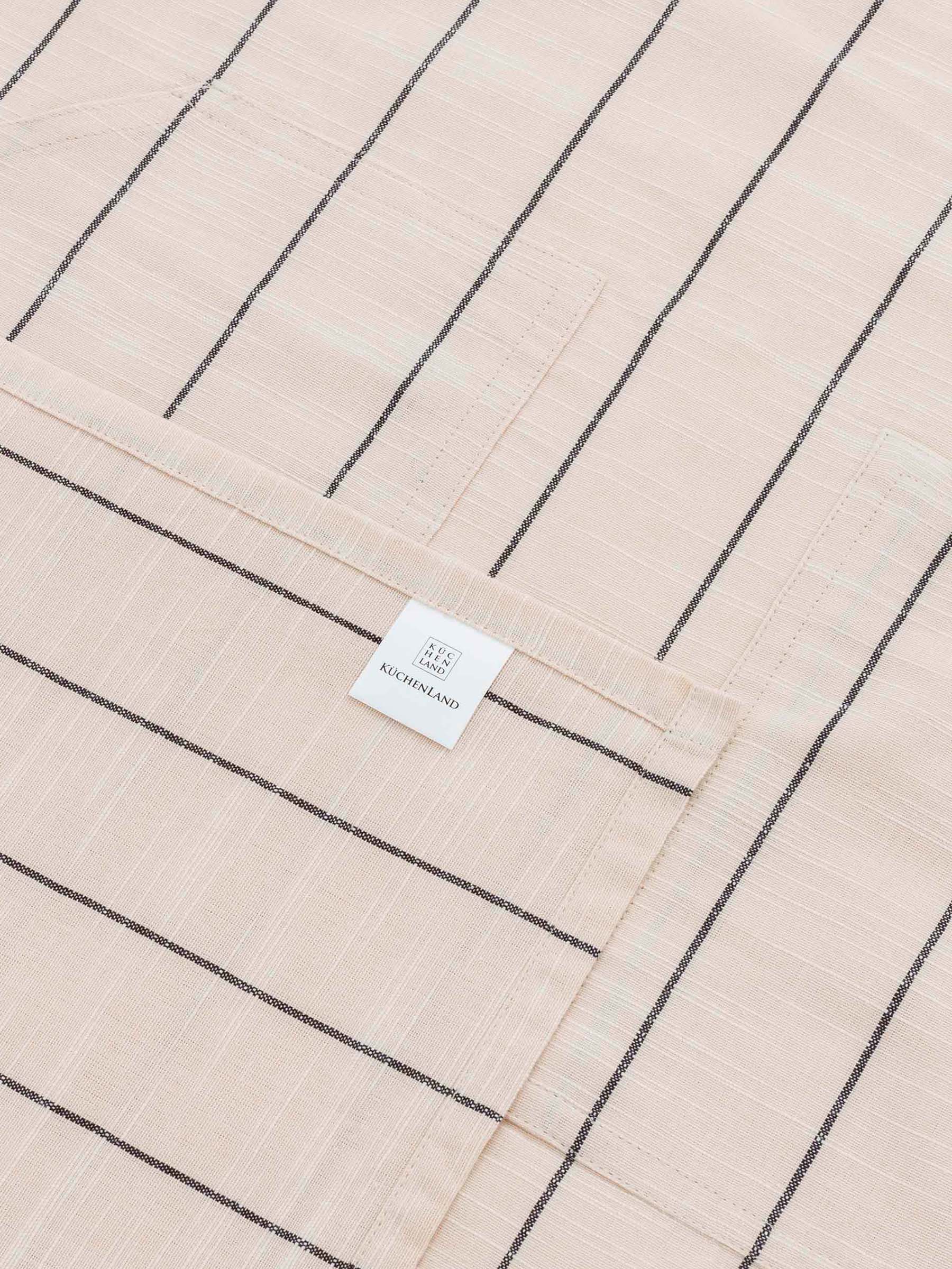 Apron, 68x92 cm, cotton, beige, Stripes, Flax, image-4