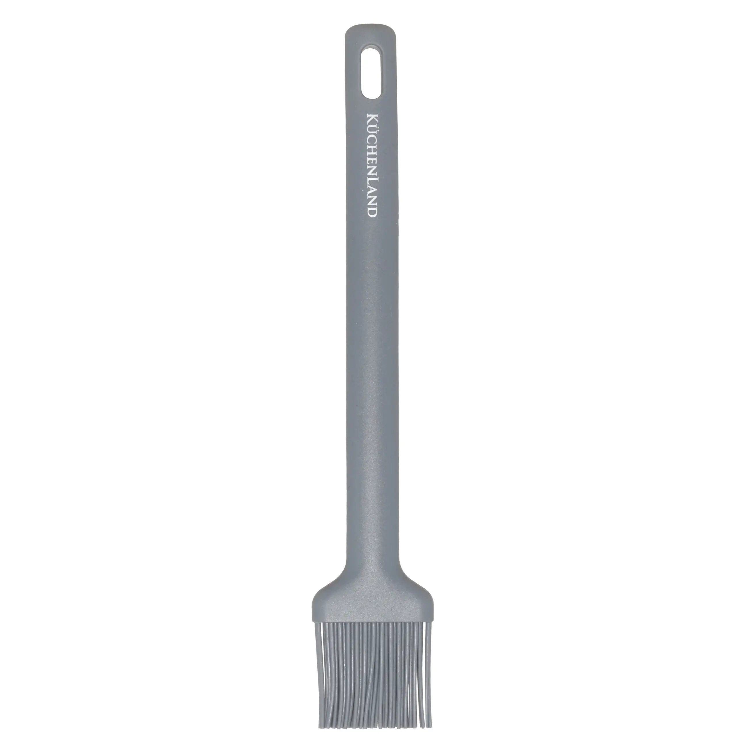 Cooking brush, 27 cm, silicone, grey, Grey steel