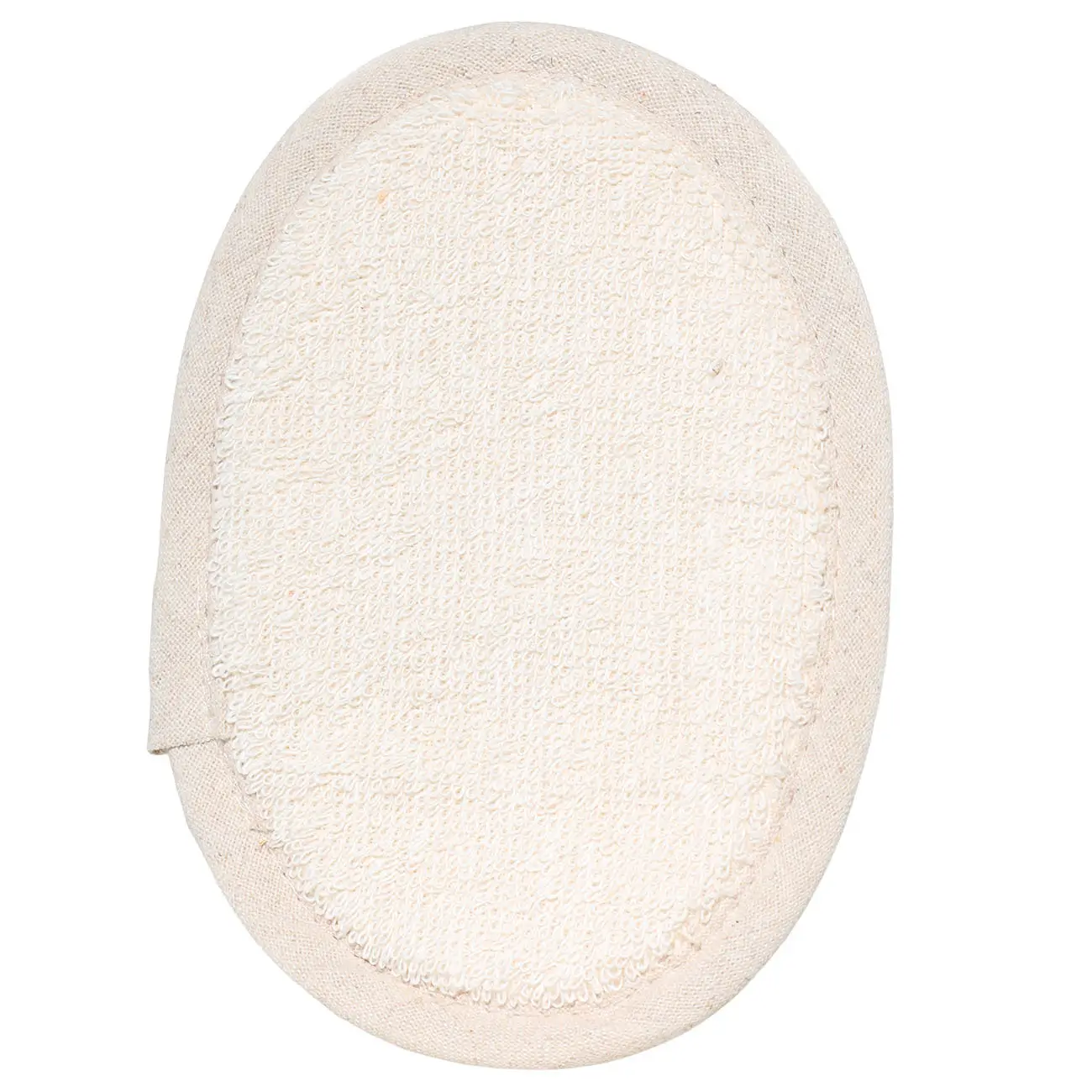Body washcloth, 12x17 cm, with holder, bamboo / cotton, gray-beige, Bamboo spa, image-0