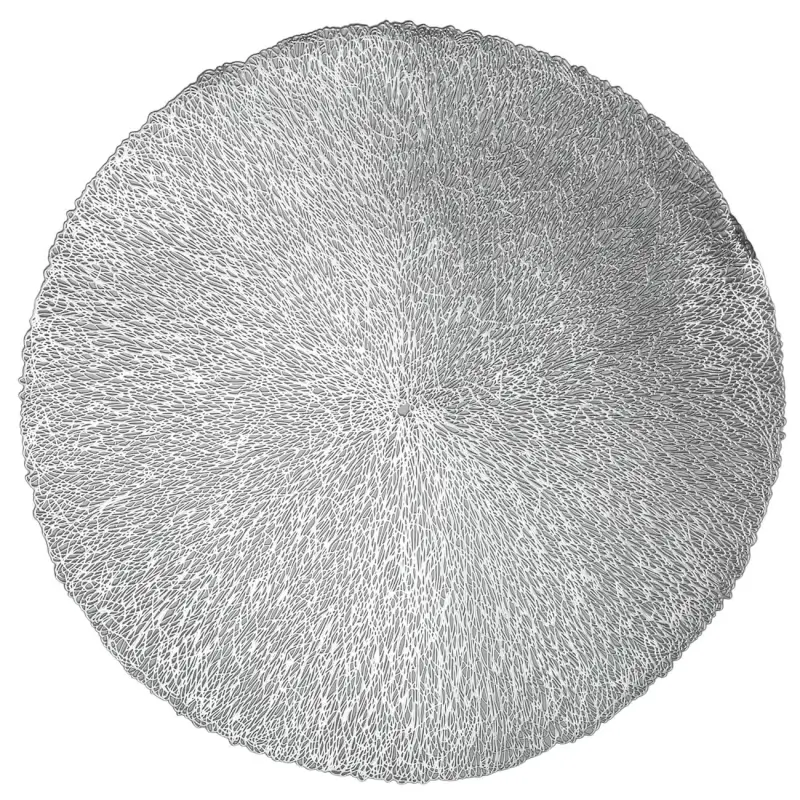 Napkin for appliances, 38 cm, PVC, round, silver, Azhur ,image-0