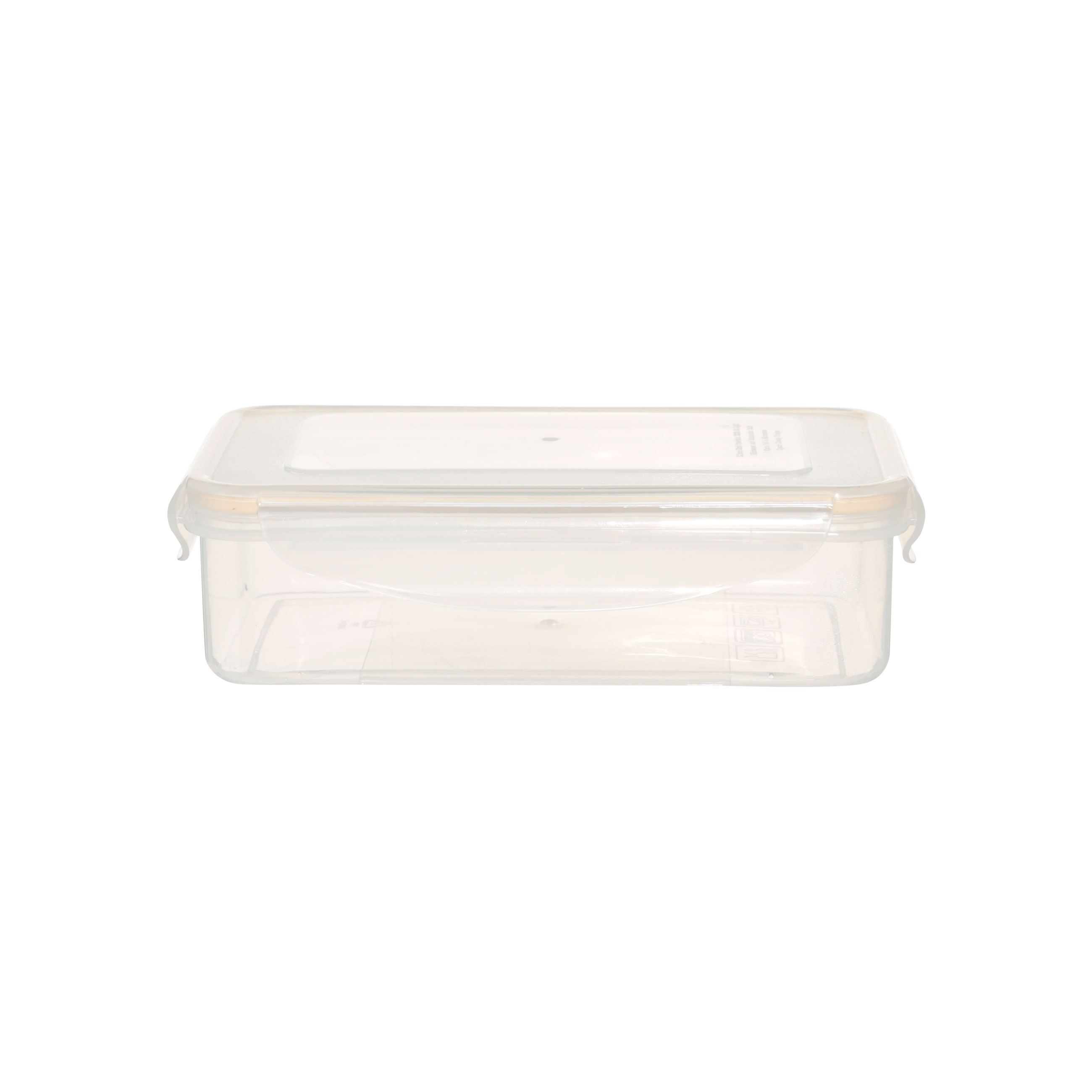 Container set, 3 pcs, with clips, plastic / silicone, rectangular, beige, Roomy clip, image-3