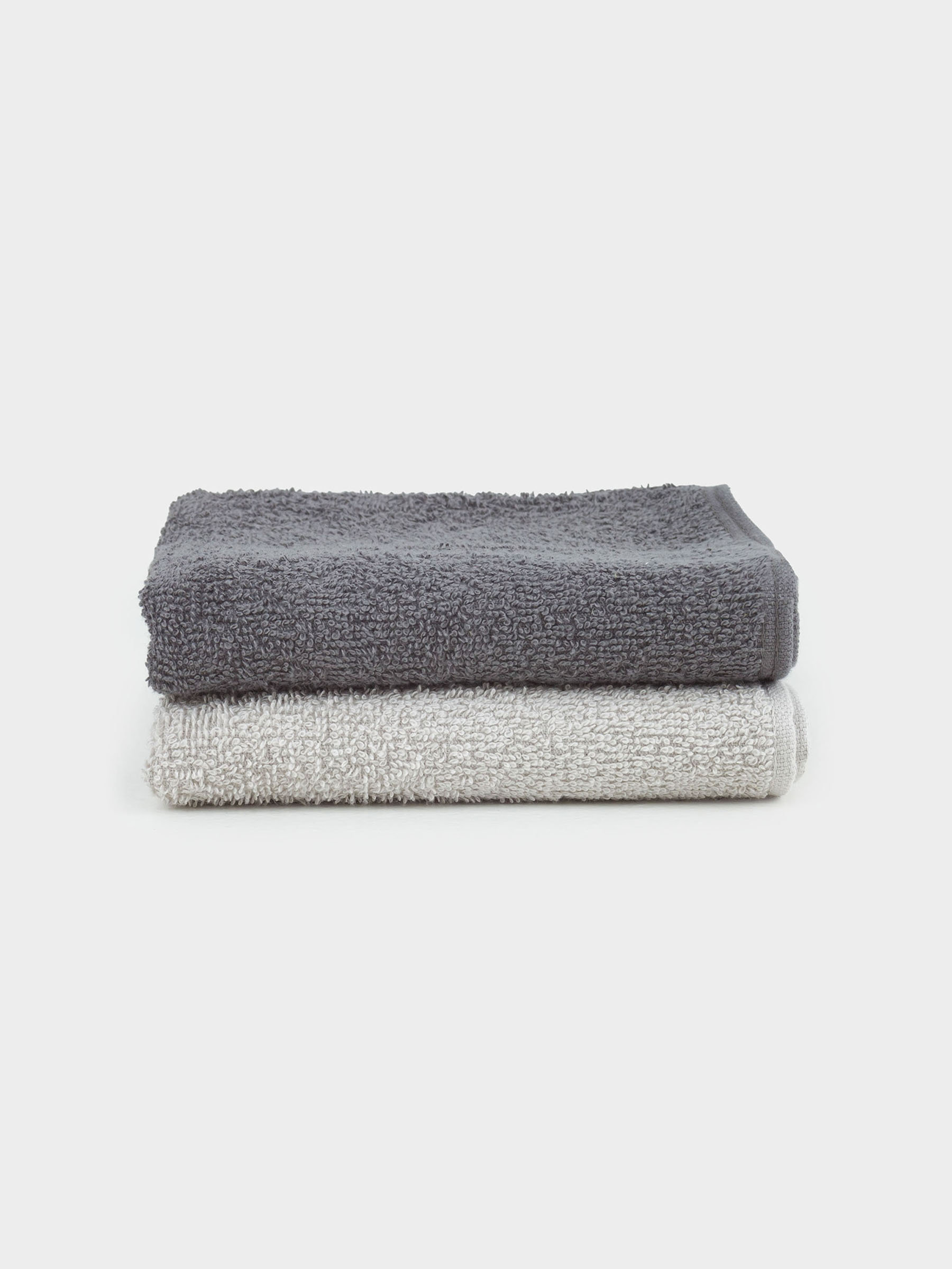 Kitchen towel, 30x60 cm, 2 pcs, cotton, beige/dark gray, Mong, image-1