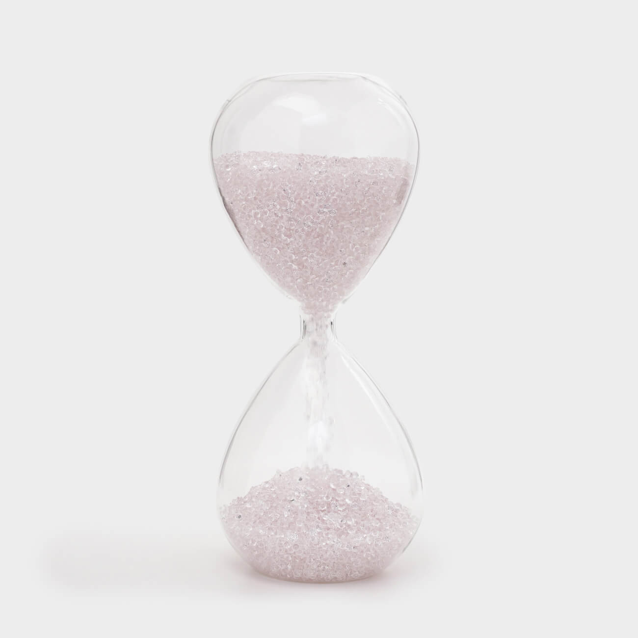Sand clock, 20 cm, 15 seconds, with crystals inside, glass, Sand time, image-0