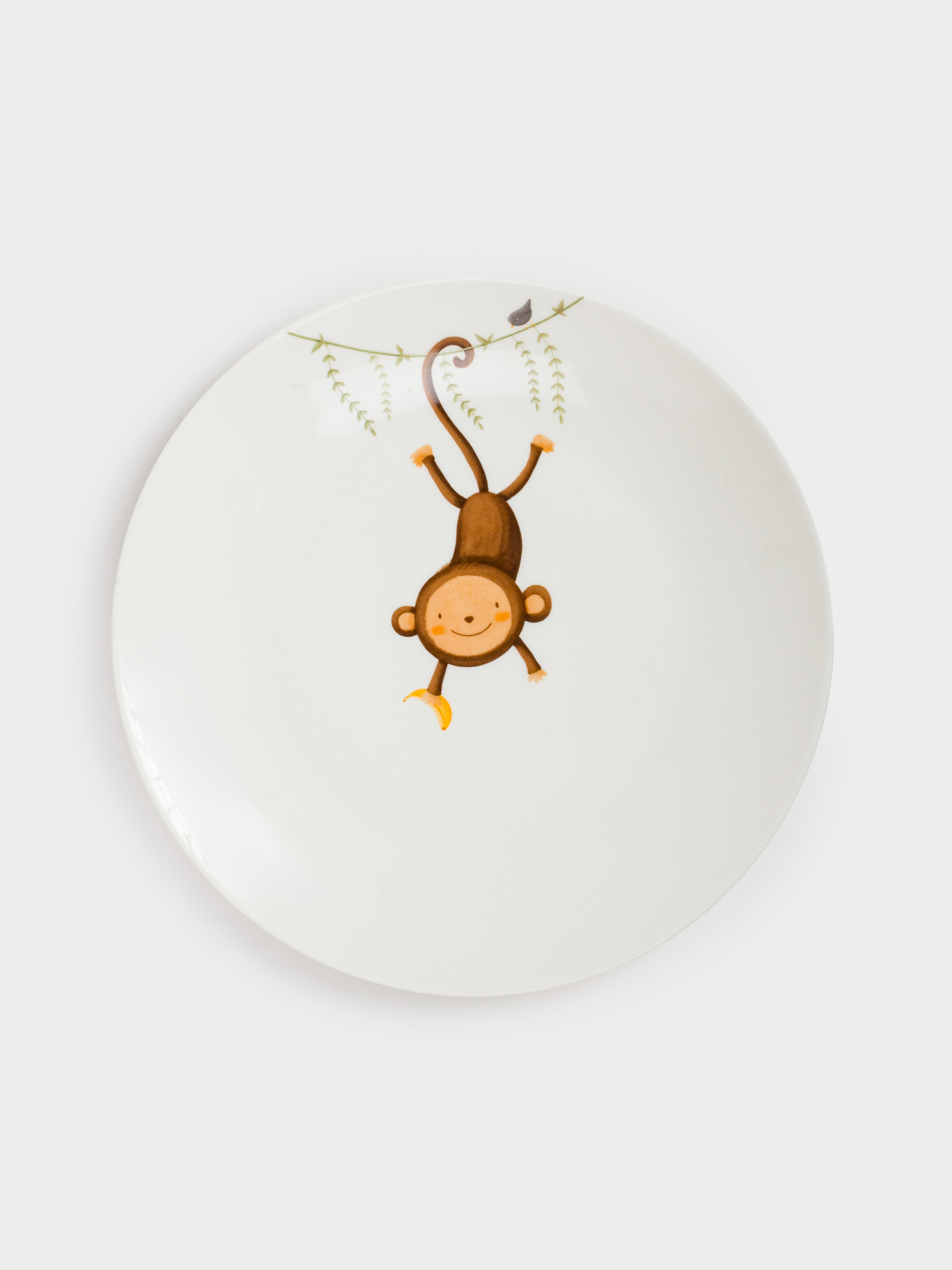 Children's tableware set, 1 person, 3 items, porcelain N, white, Safari, Jungle, image-2