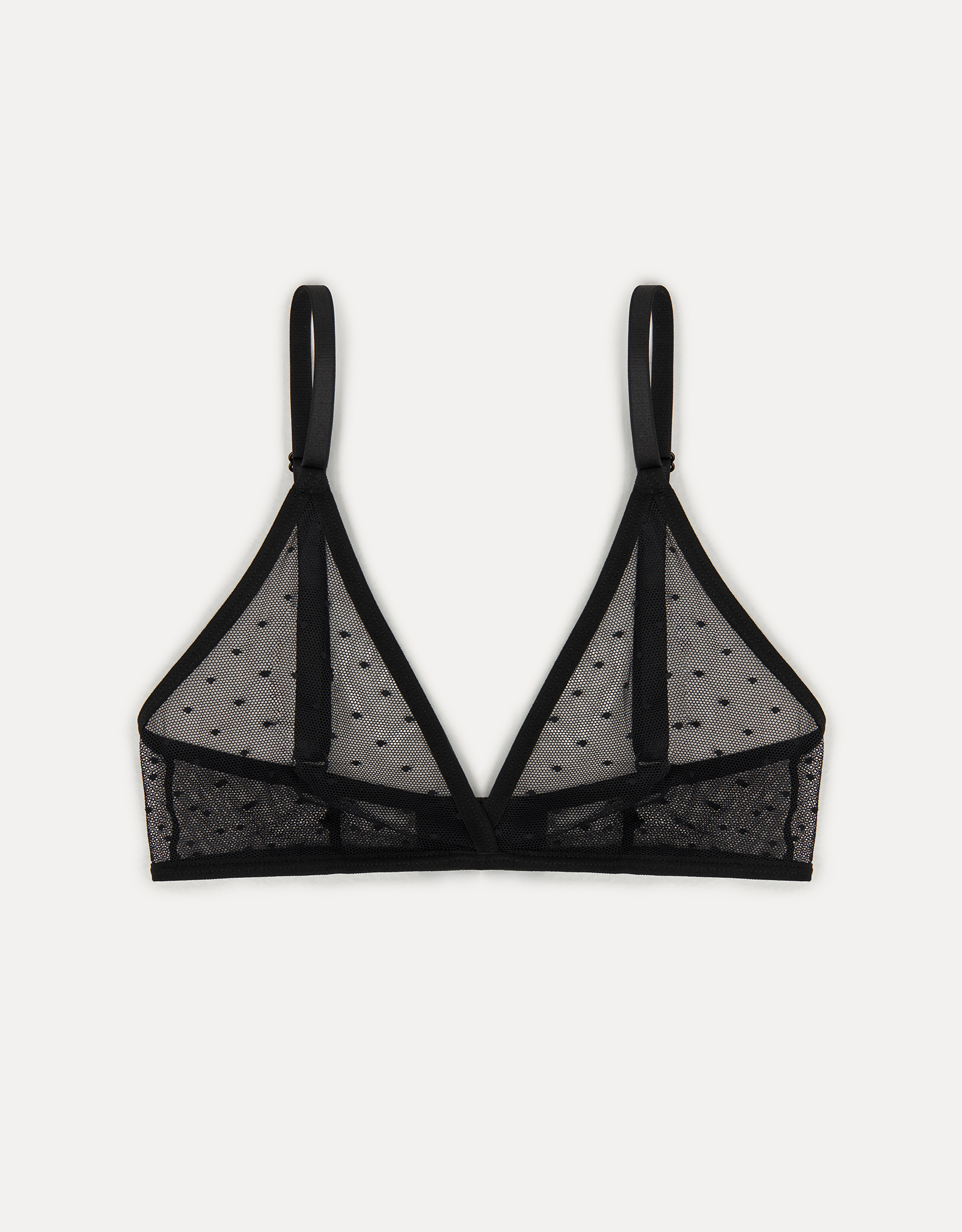 Bra, size S, nylon / spandex, mesh, black, Myrtle, image-0