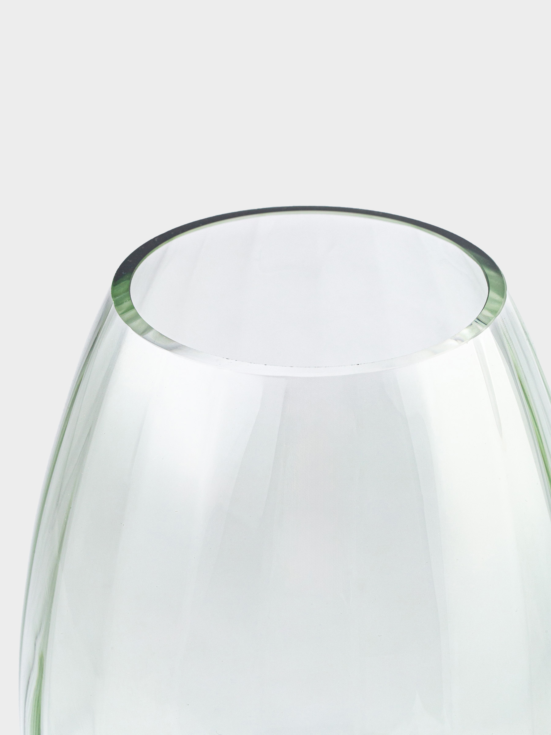 Flower vase, 24 cm, glass, green, Ledge color, image-2