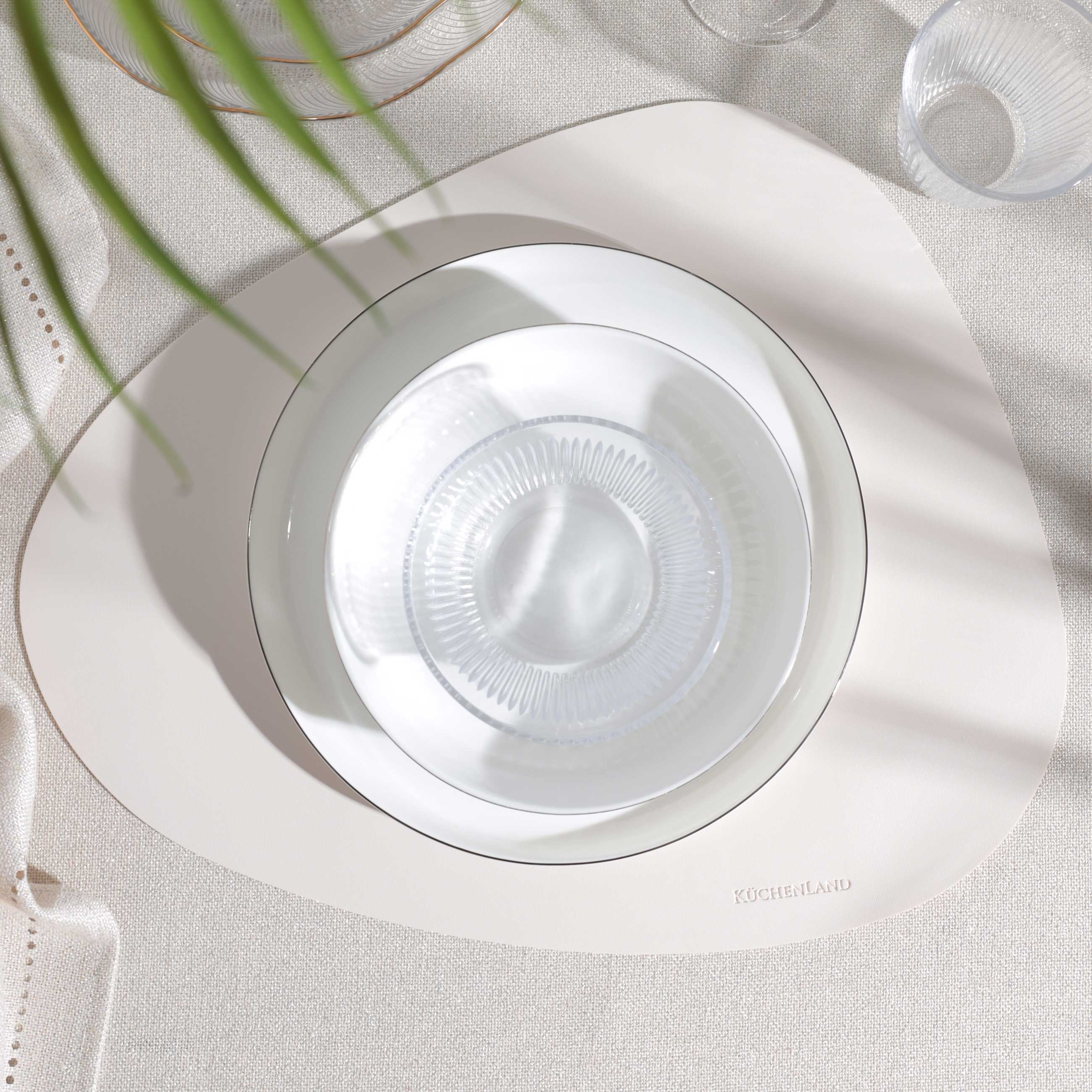 Napkin for appliances, 37x45 cm, PVC, shaped, milk, Rock