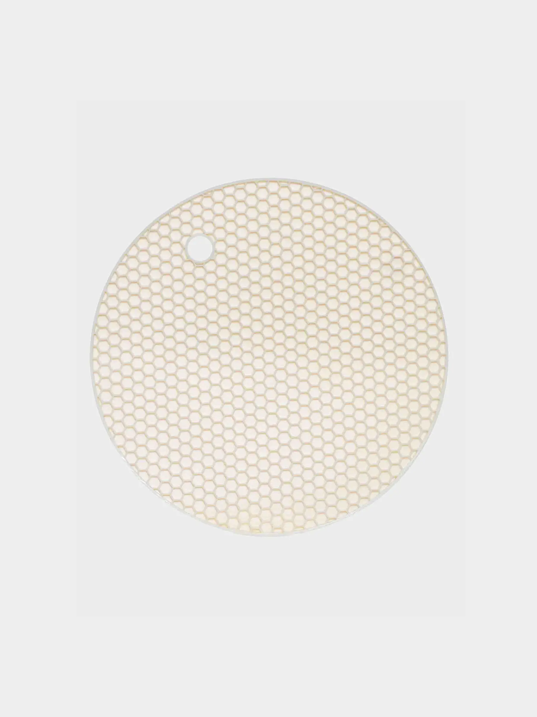 Hot pot holder, 18 cm, round, silicone, Milk, Soft kitchen, image-0
