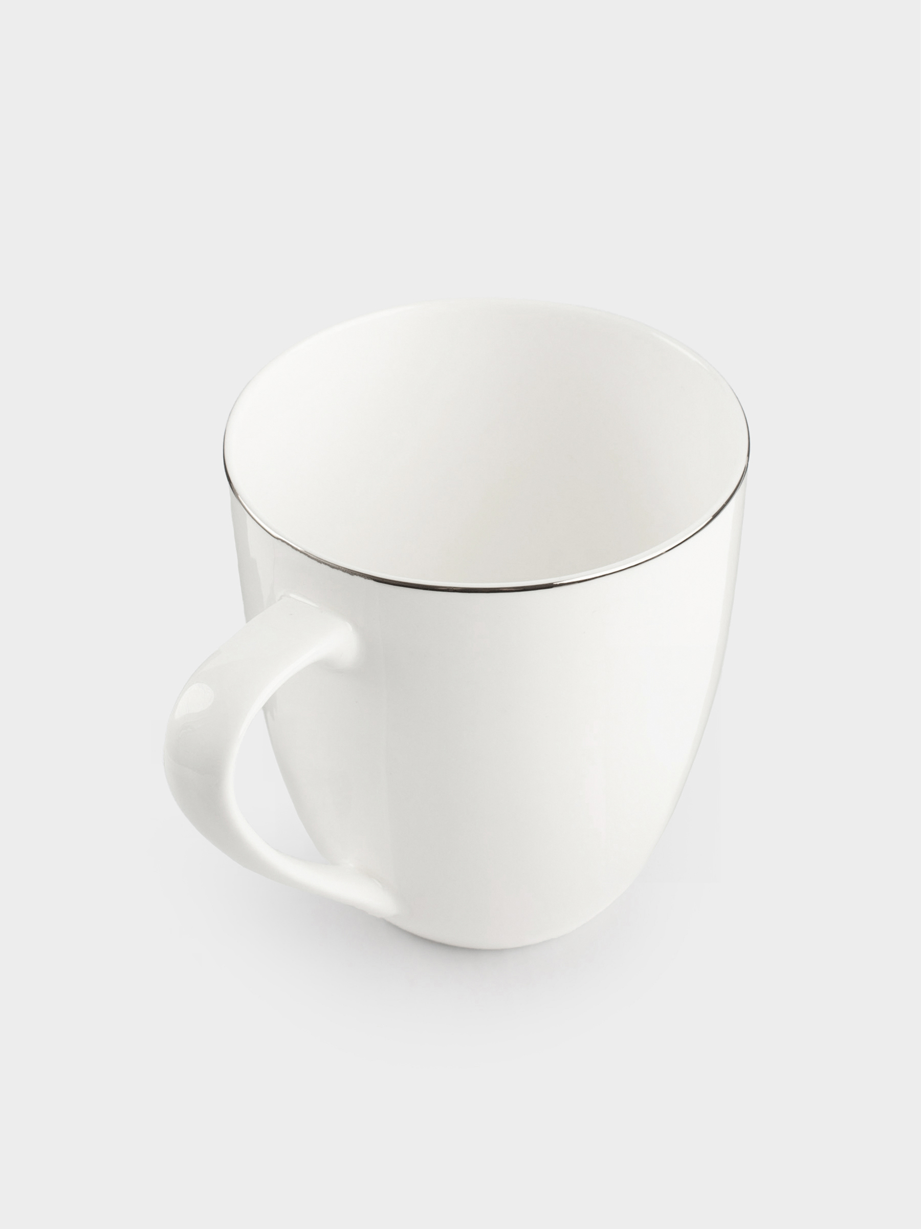Mug, 450 ml, 2 pcs, porcelain F, white, Ideal silver, image-2