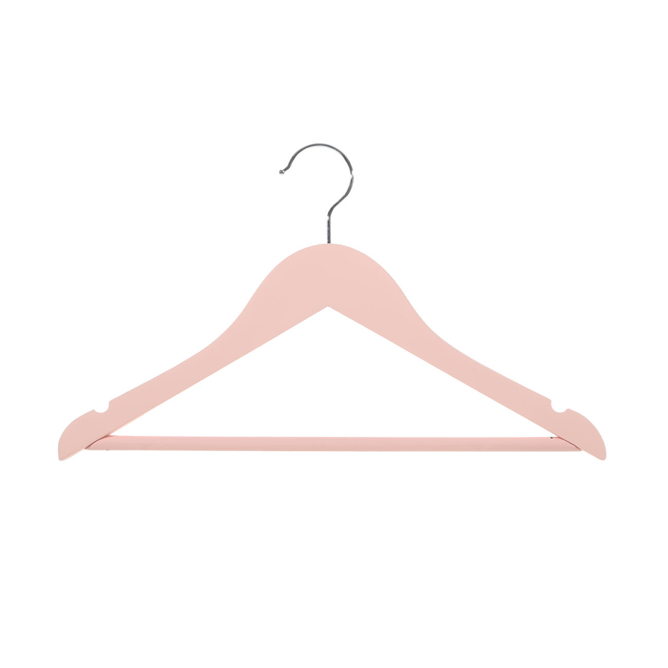 Hanger, 35 cm, 3 pcs, children's, wood, pink, Wooden house, image-0