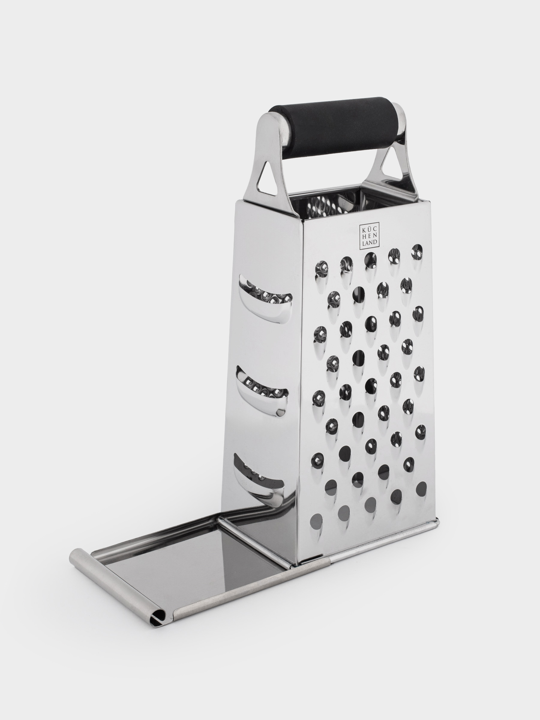 Grater, 24 cm, four-sided, black, Kitchen tools, image-2