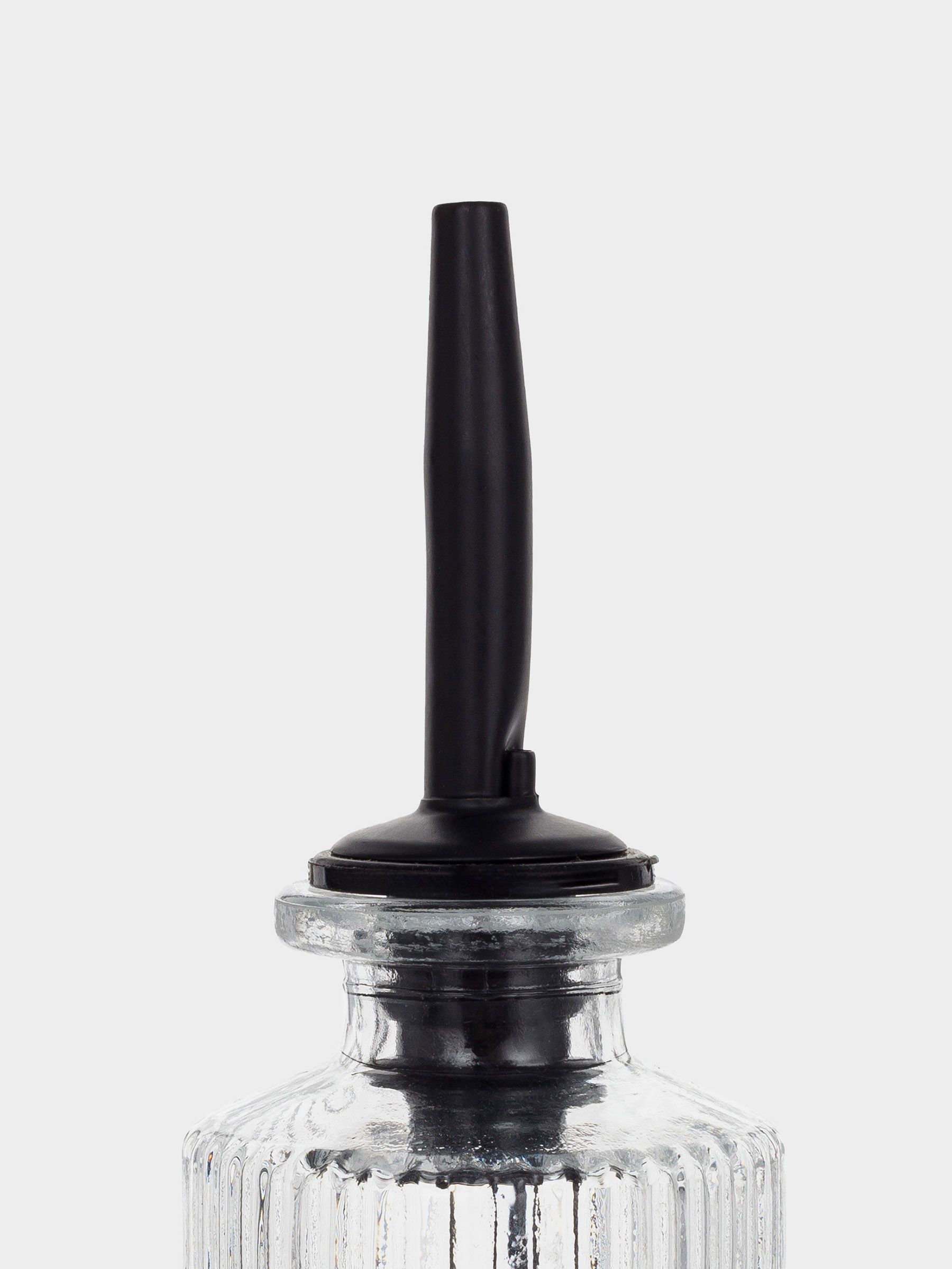 Oil or vinegar bottle, 160 ml, with dispenser, glass R / metal, Ribby, image-4