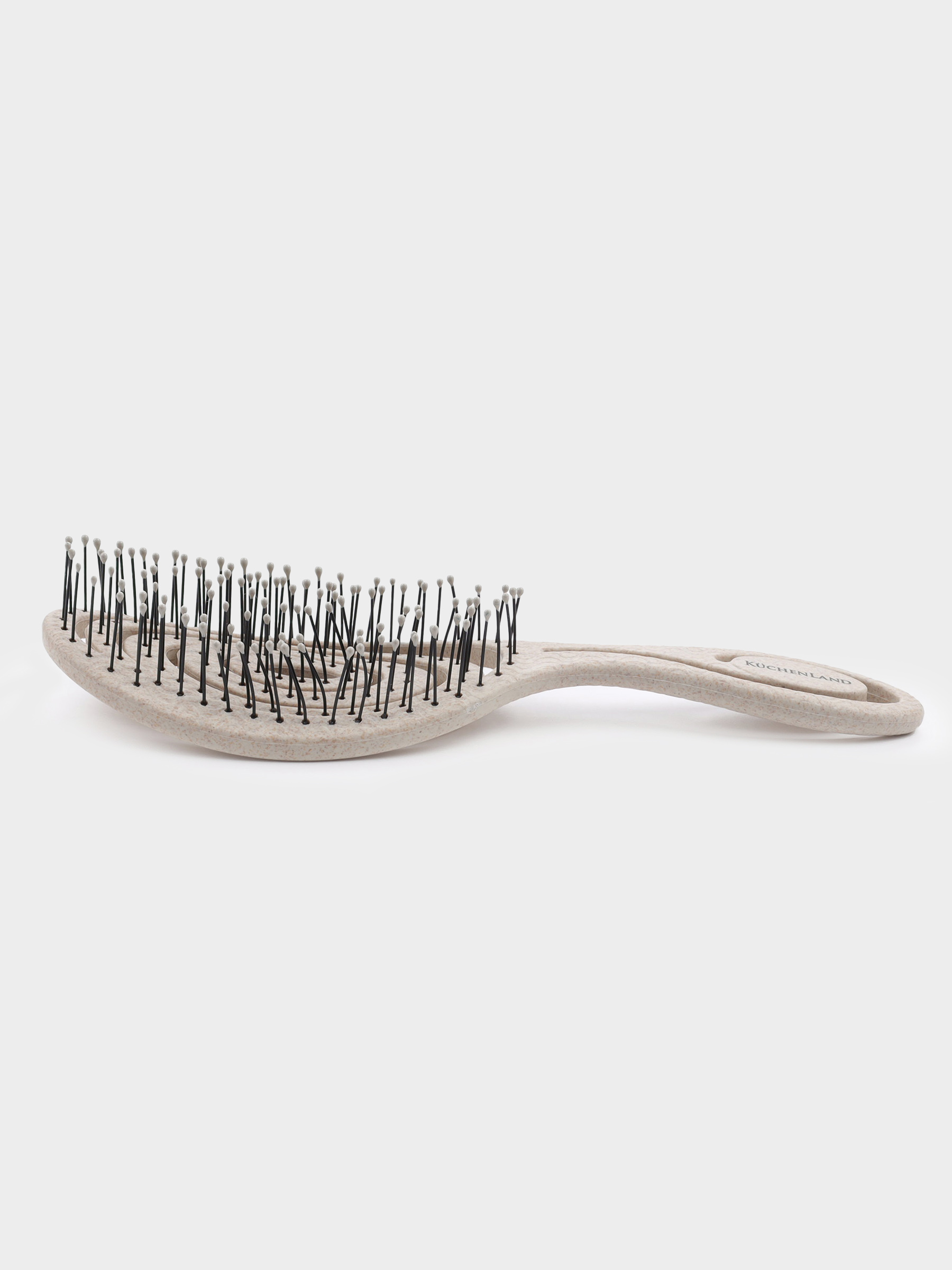 Hair massage comb, 22 cm, vegetable fiber / plastic, beige, Zipo, image-2