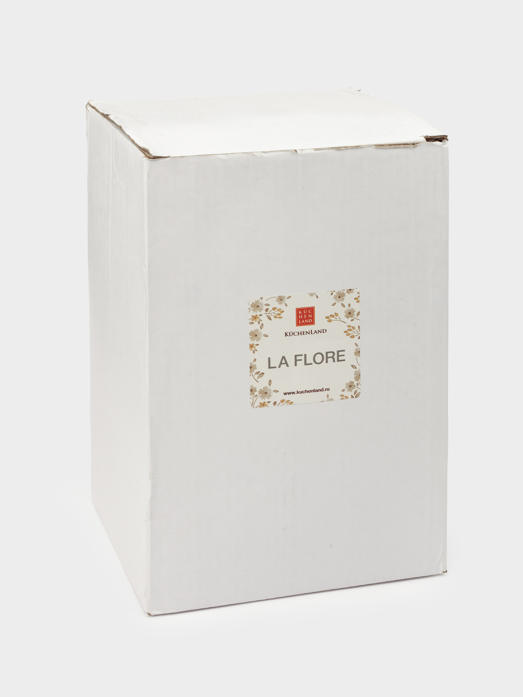 Flower vase, 20 cm, ceramic, milky, Vintage flowers, La flore, image-4