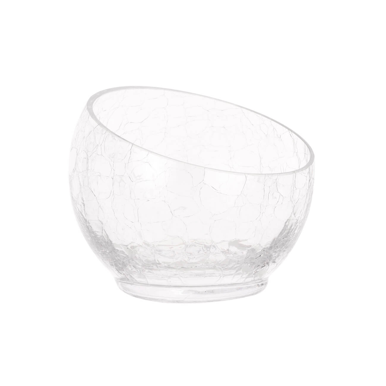 Candy bowl, 12x15 cm, glass, Craquelure, Ice