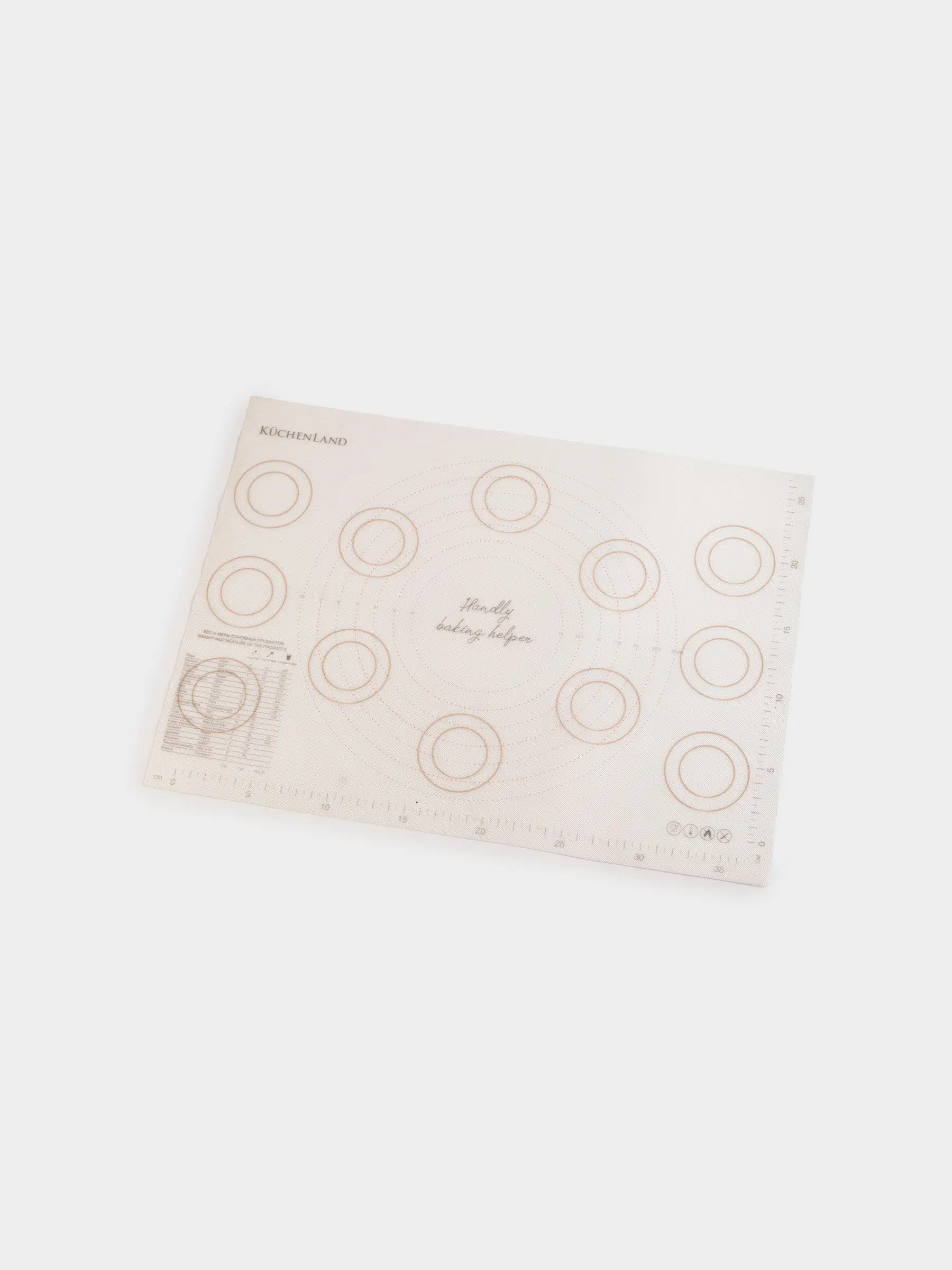 Baking mat, 30x40 cm, silicone, grey, Bakery