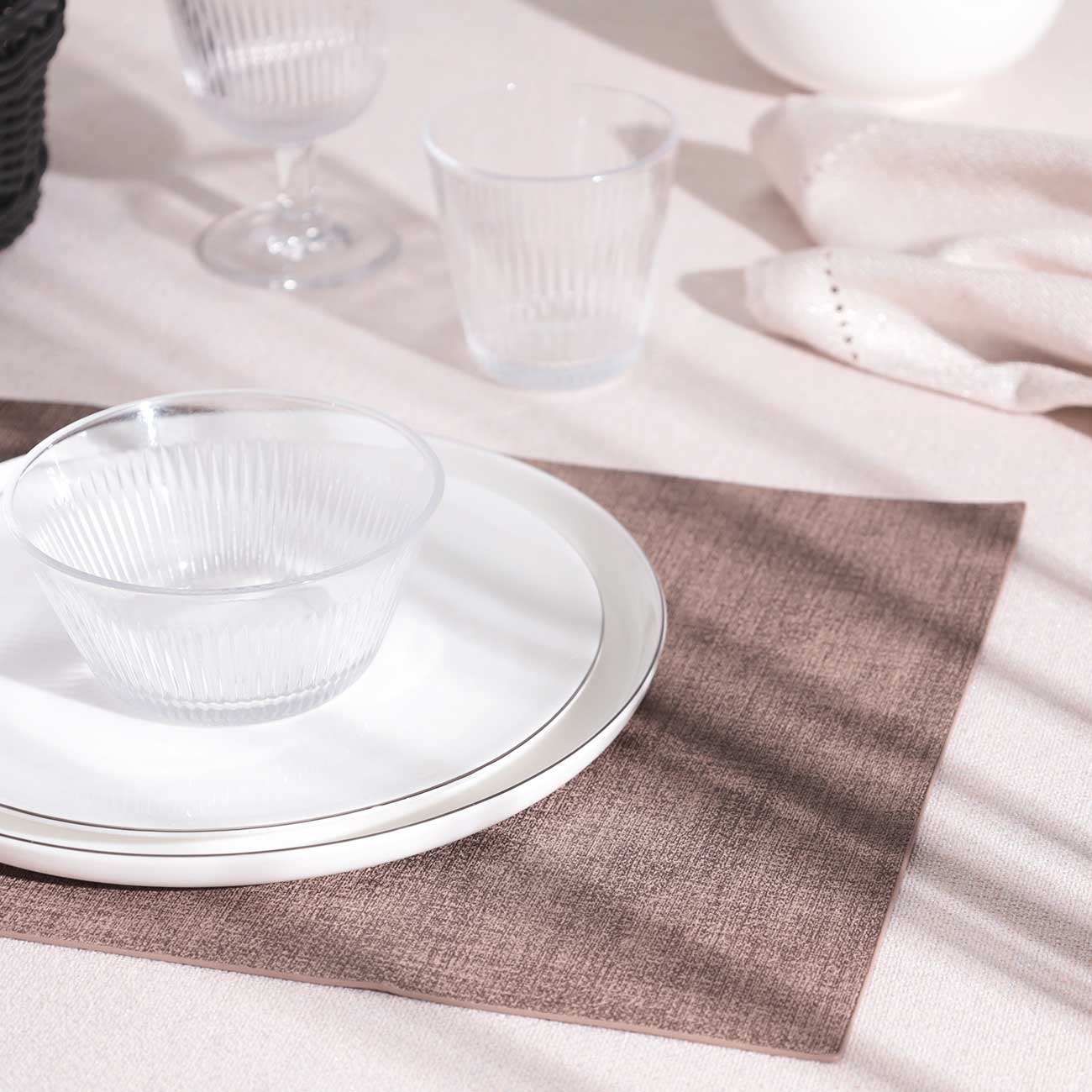 Napkin for appliances, 30x43 cm, polyurethane, rectangular, brown, Rock