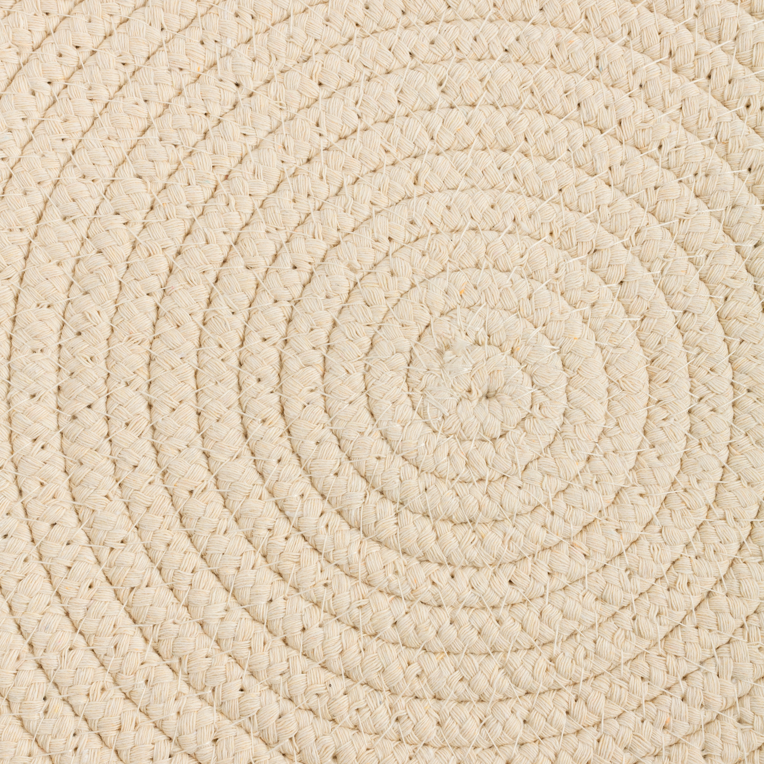Placemat, 38 cm, polyester / cotton, round, beige, Swivel