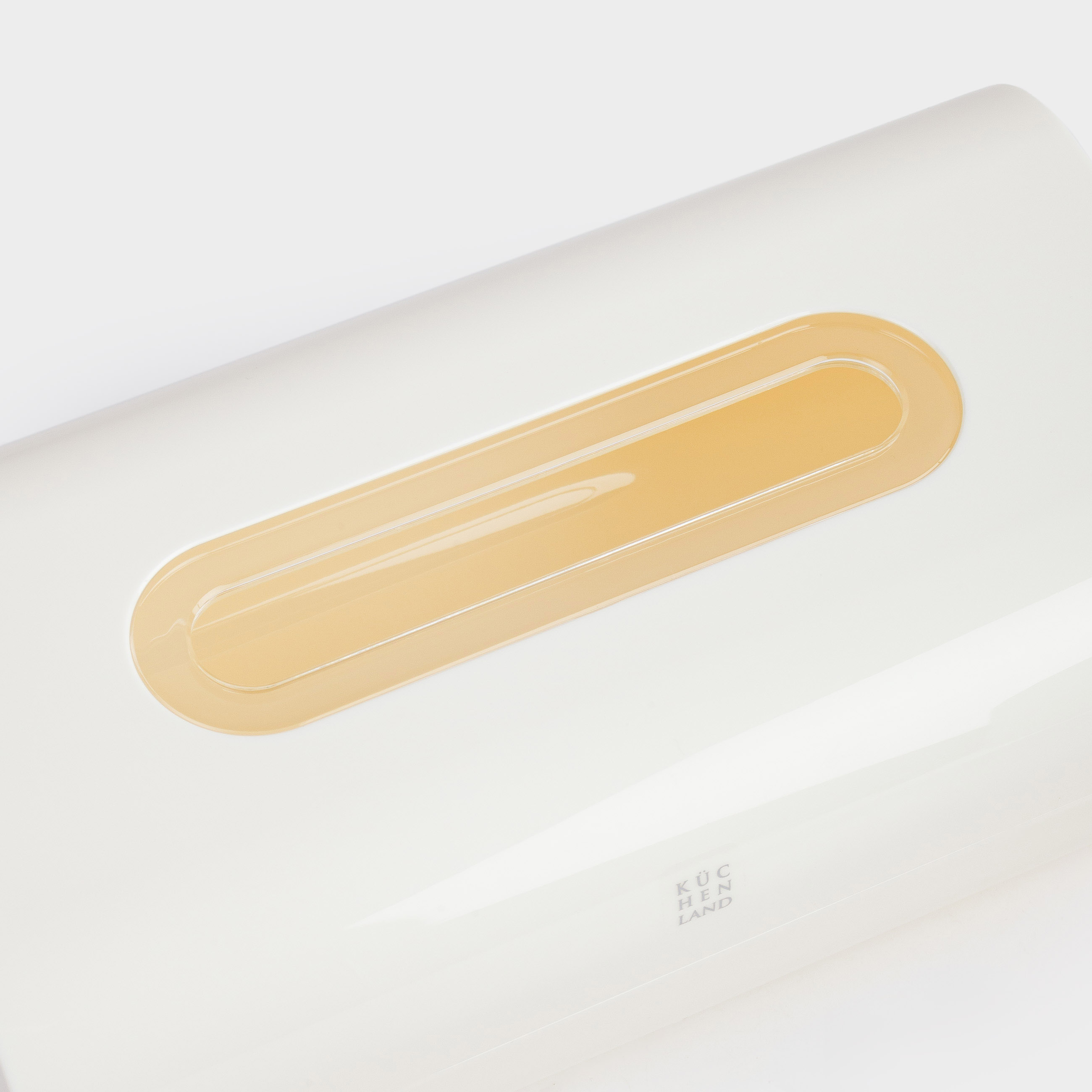 Paper napkin box, 24x14 cm, plastic / acrylic, milky, Eleos, image-3