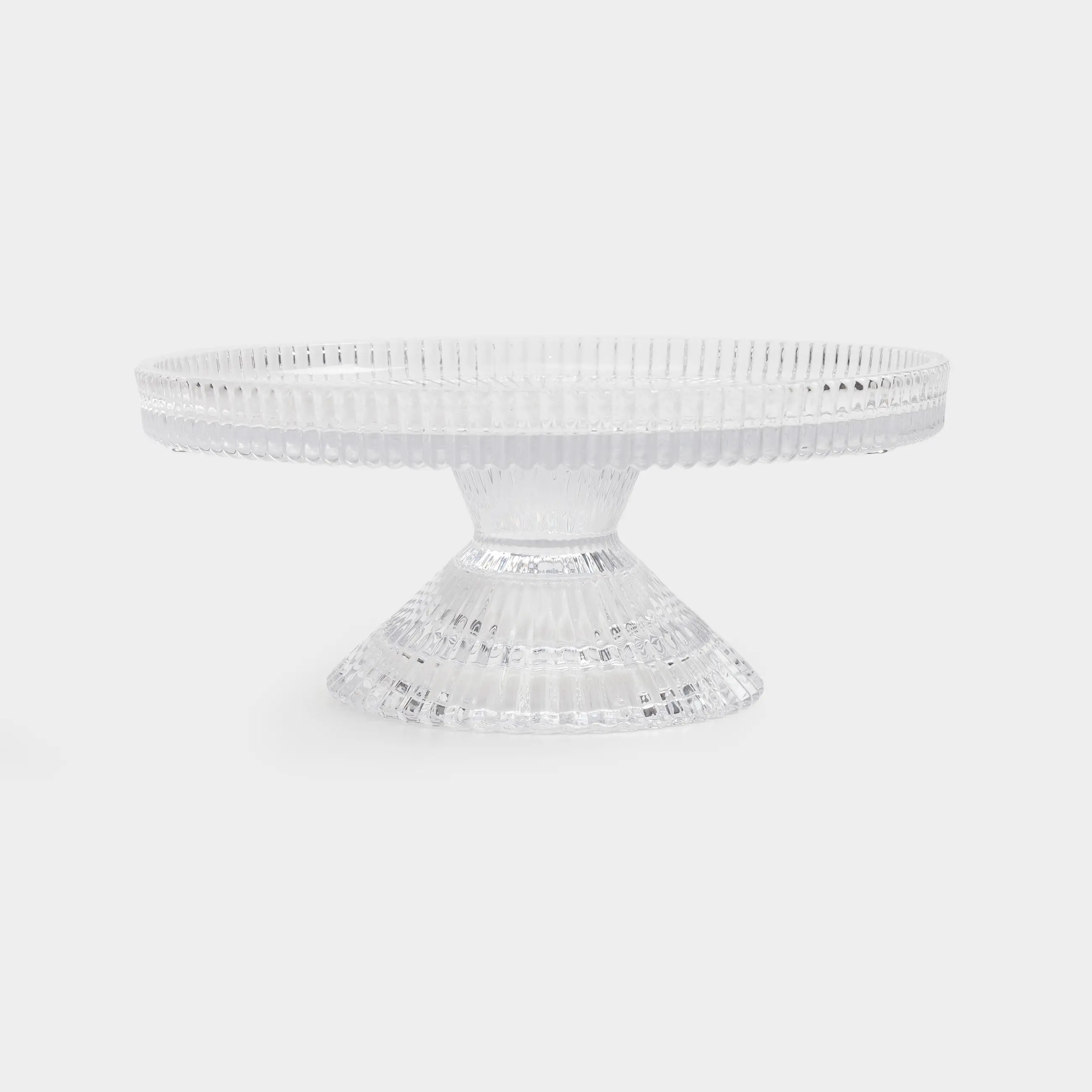 Dish on a leg, 20x8 cm, glass P, Ribby, image-0