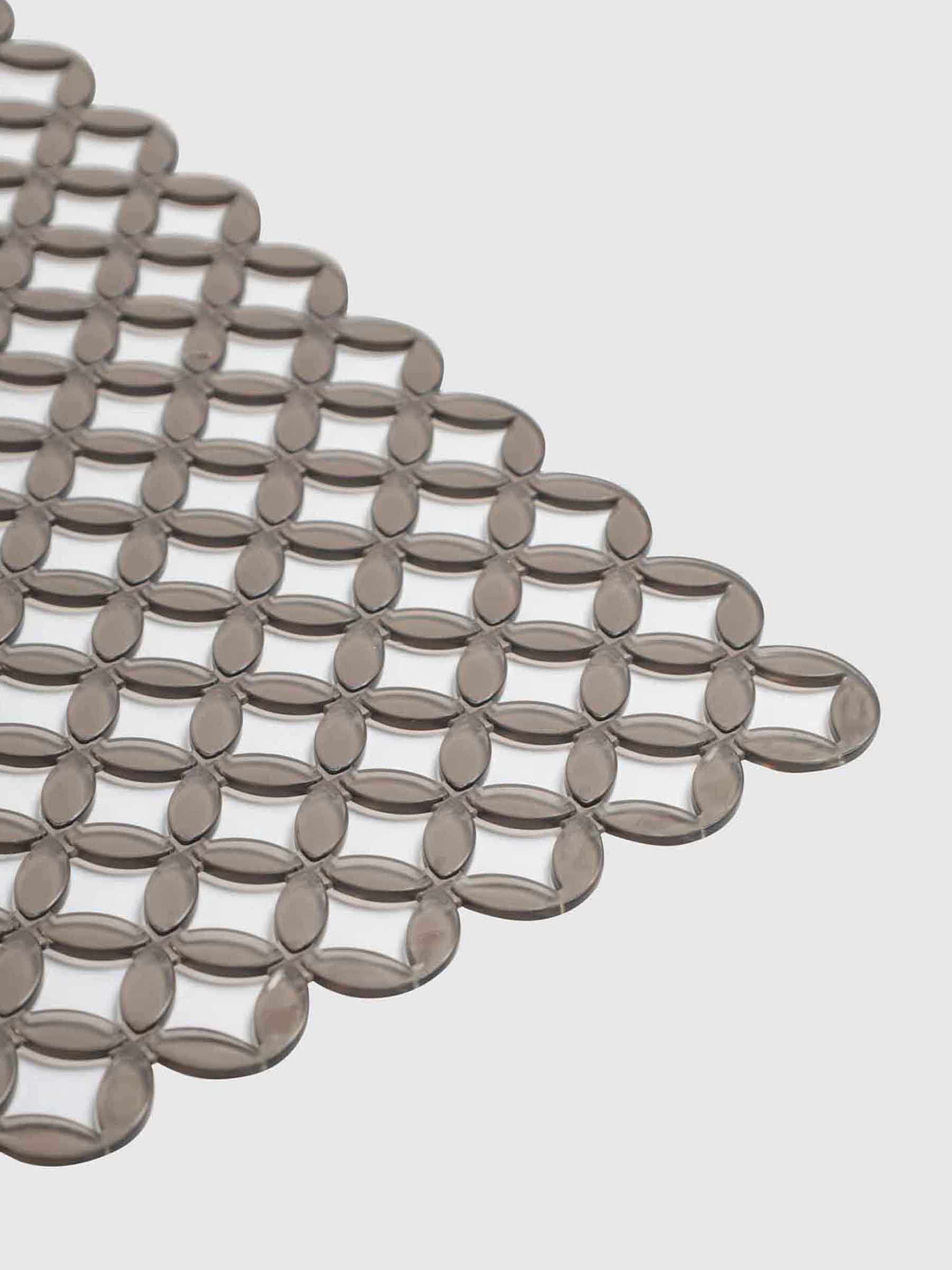 Kitchen sink mat, 41x32 cm, PVC, Rectangular, Grey, Rhombuses, Keeping, image-1