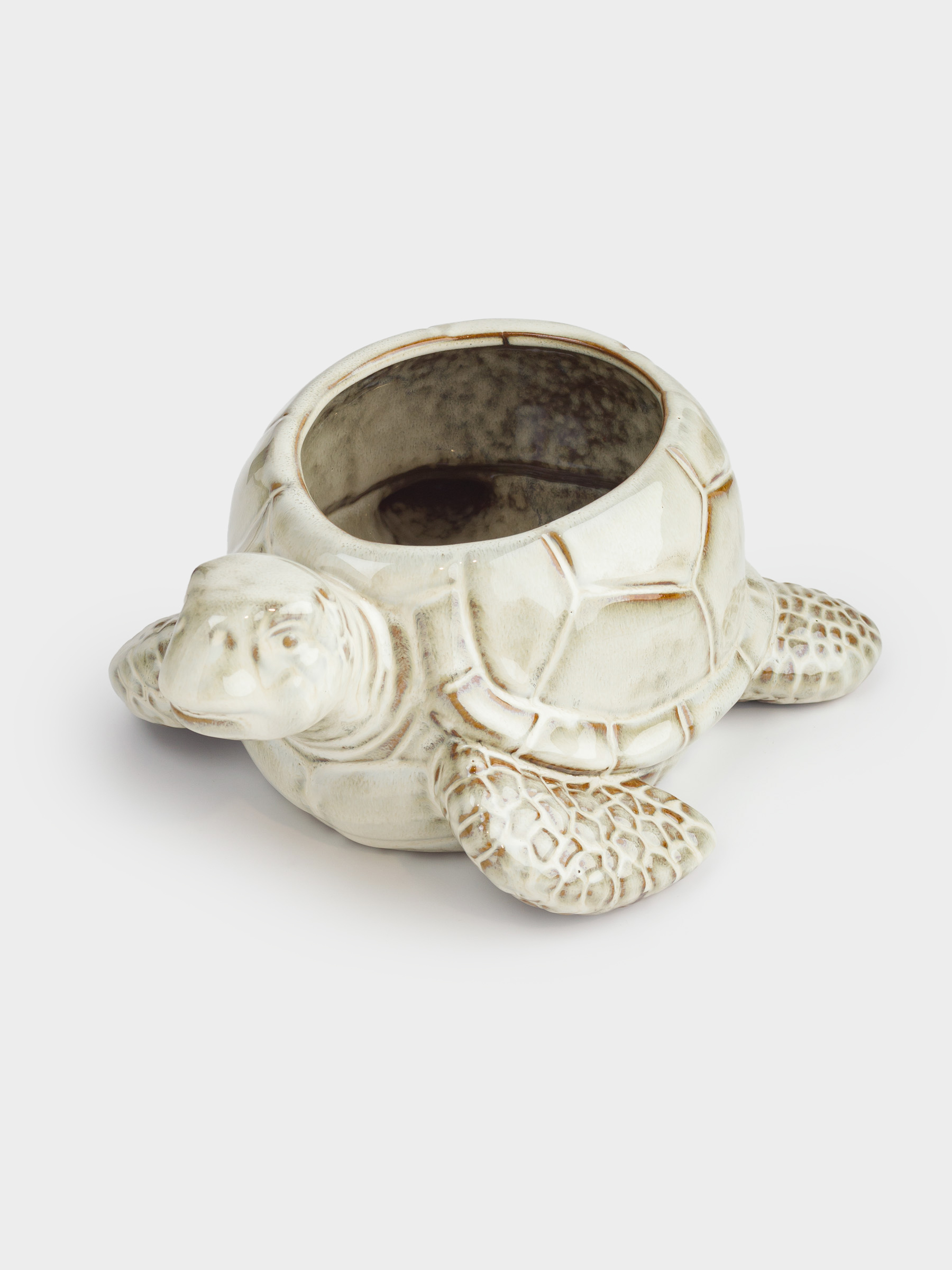 Candy bowl, 25x13 cm, porcelain P, beige-brown, Turtle, Grand turtle, image-1