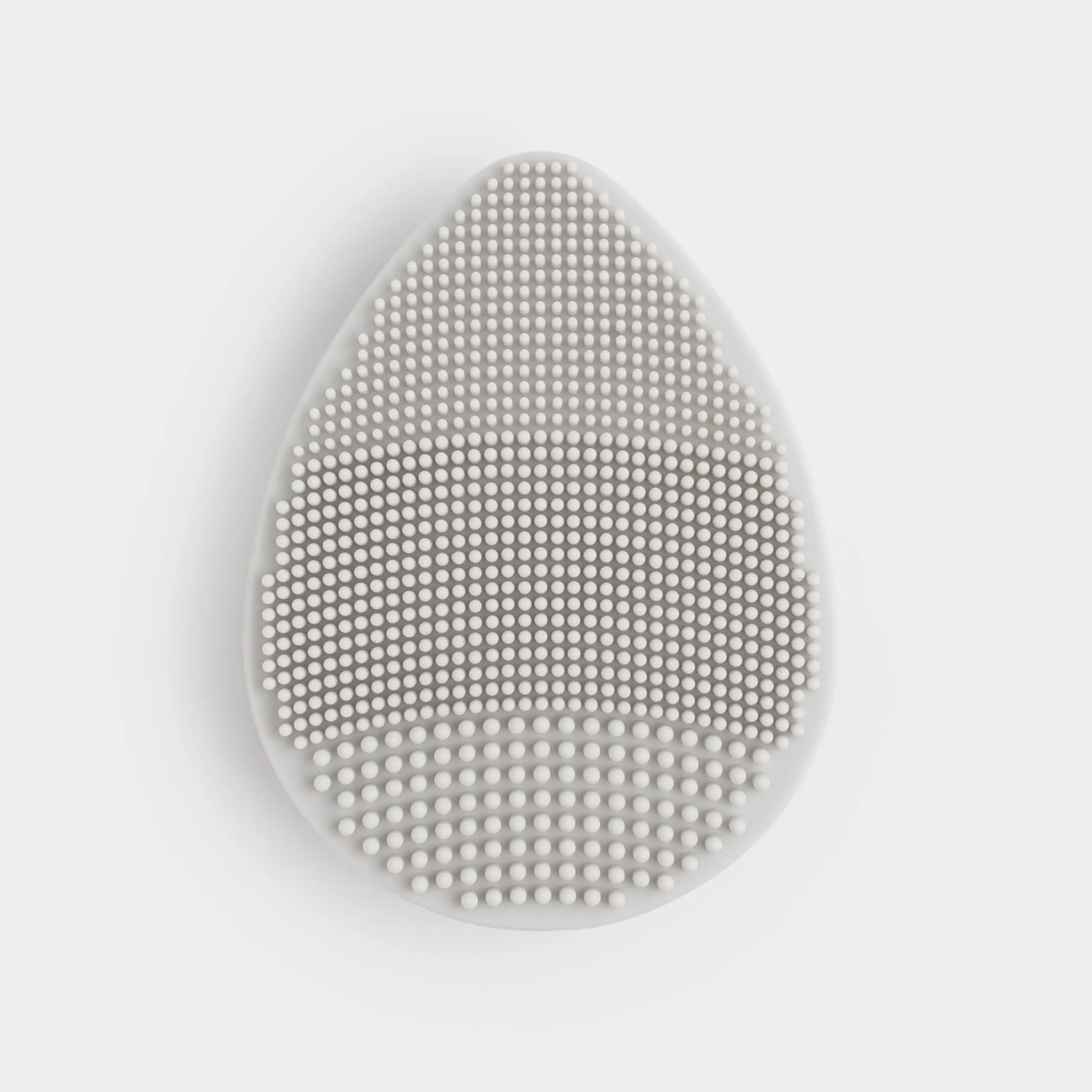 Facial cleansing brush, 9 cm, Massage, Suction cup, Silicone, gray-blue, Drop, Manny