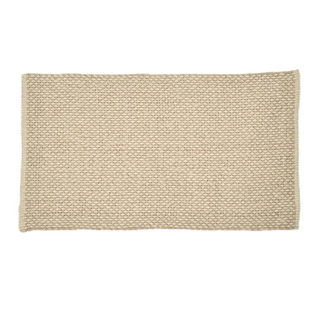 Mat, 60x110 cm, anti-slip, chenille/cotton, beige-brown, Grid, Cozy, image-0