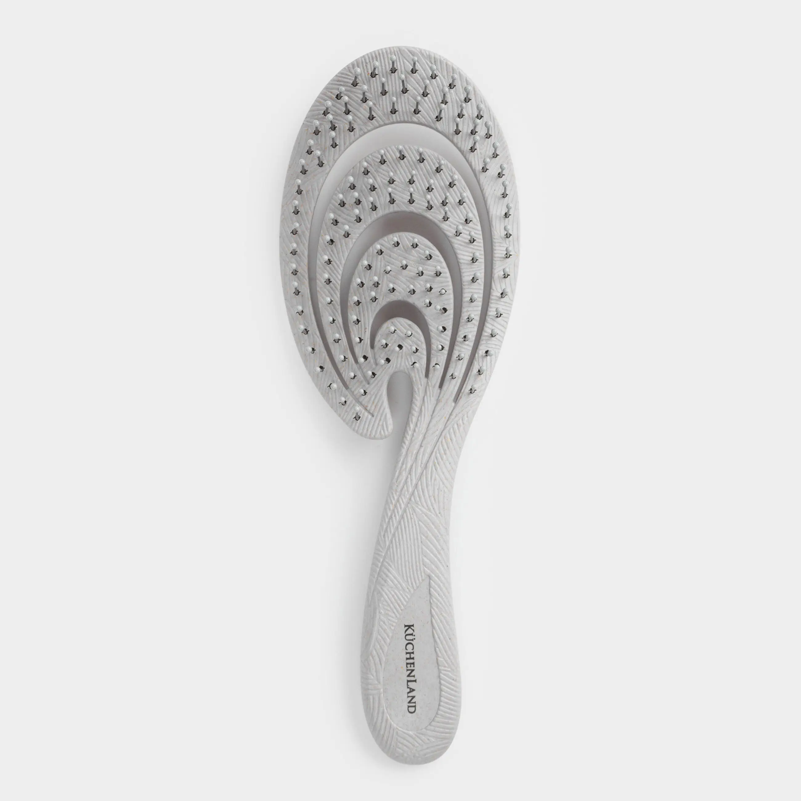 Hair massage comb, 22 cm, vegetable fiber / plastic, gray-blue, Zipo
