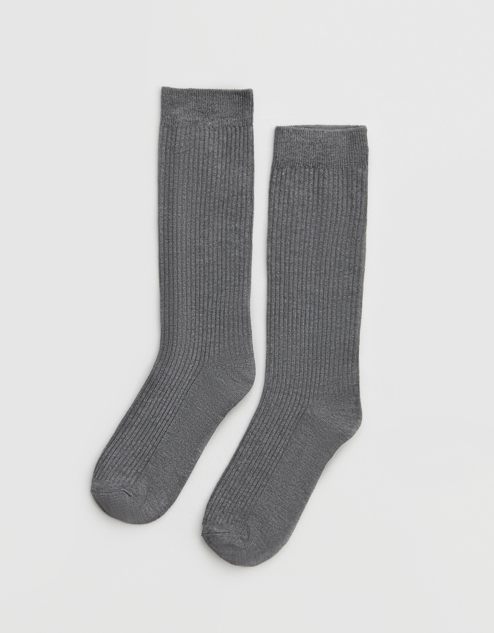 Women's socks, size 36-38, ribbed, bamboo / polyester, grey, Heddy