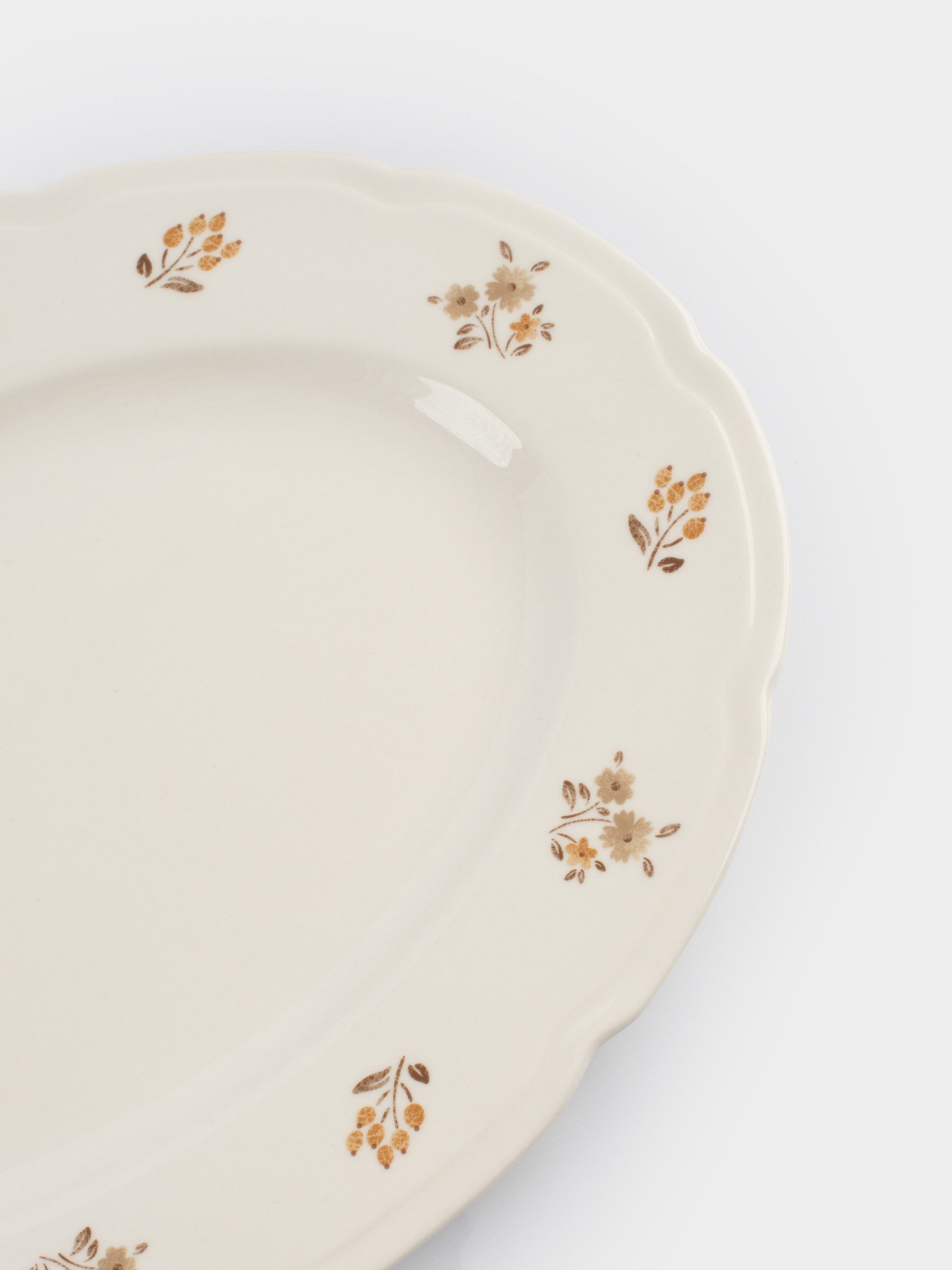 Dish, 35x25 cm, porcelain N, white, oval, Vintage flowers, La flore, image-4