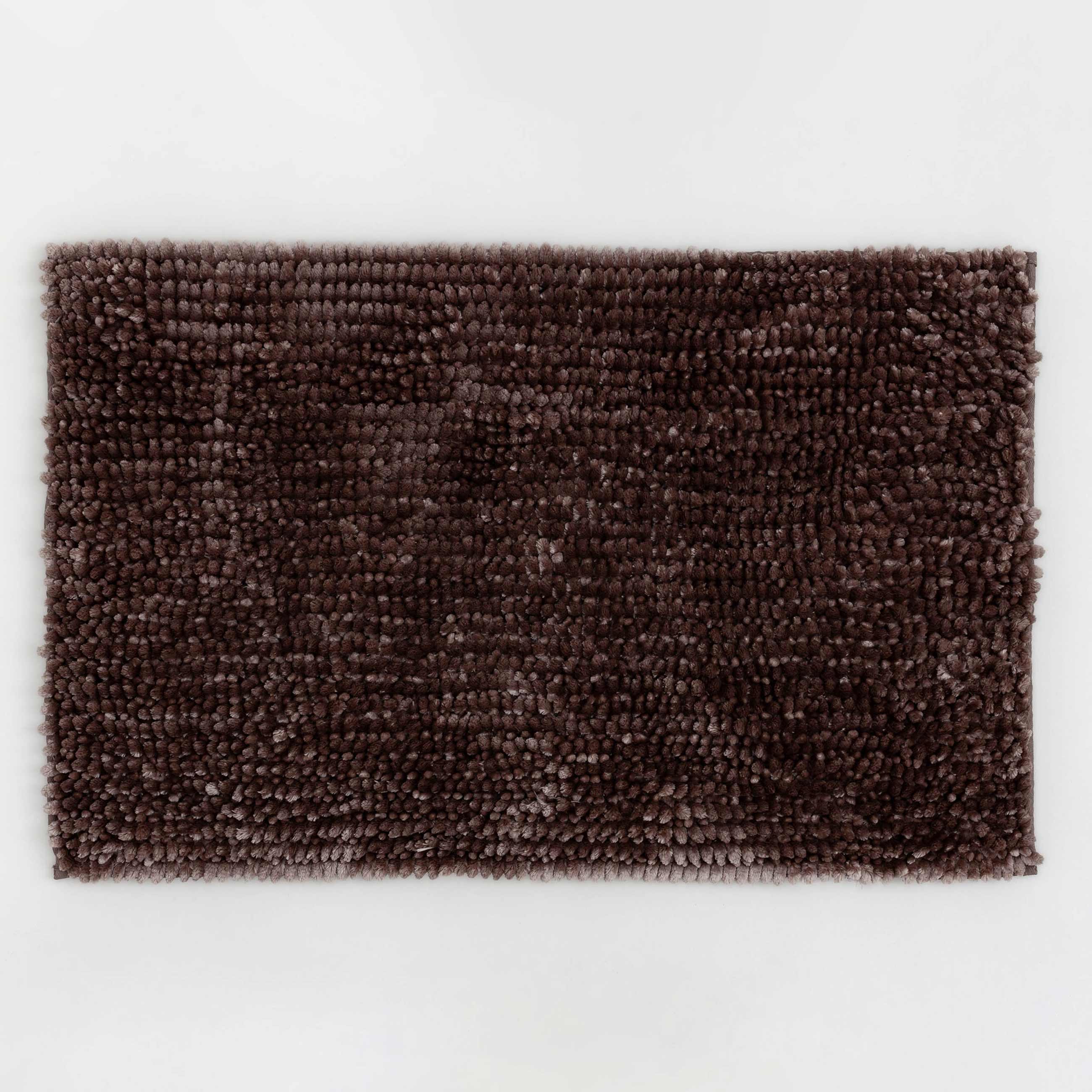 Mat, 50x80 cm, anti-slip, polyester, brown, Fluff, image-0