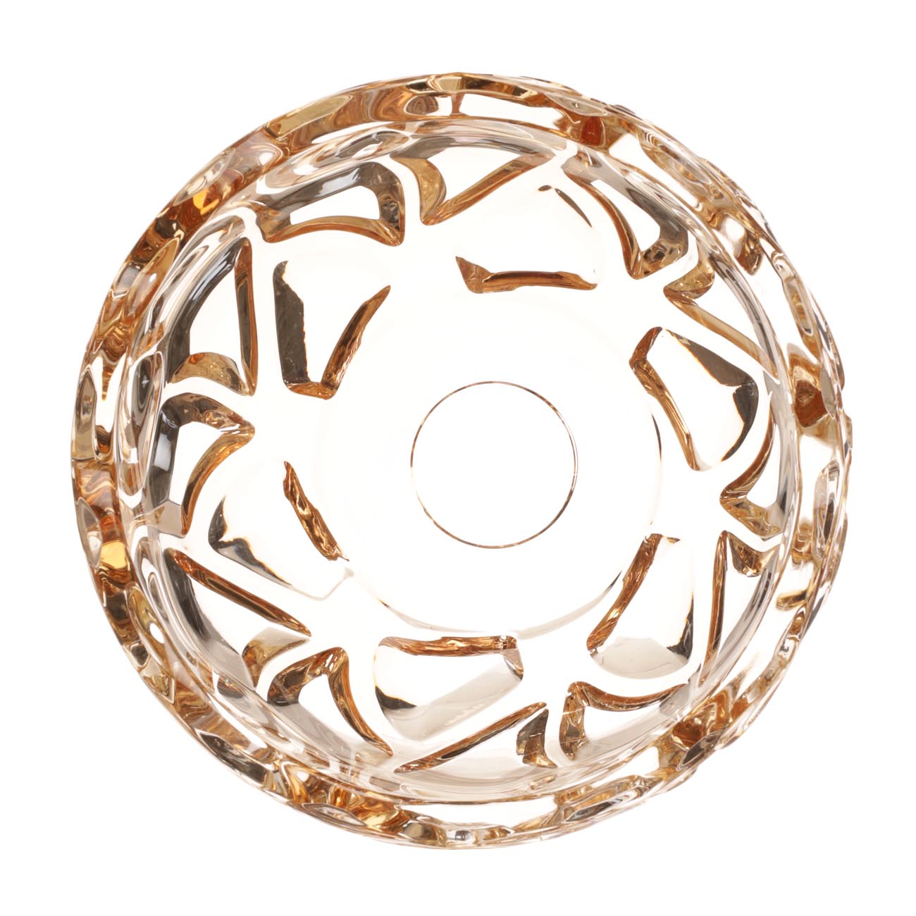 Salad bowl, 24x11 cm, 2.8 l, glass R, amber, Patterns, Gala