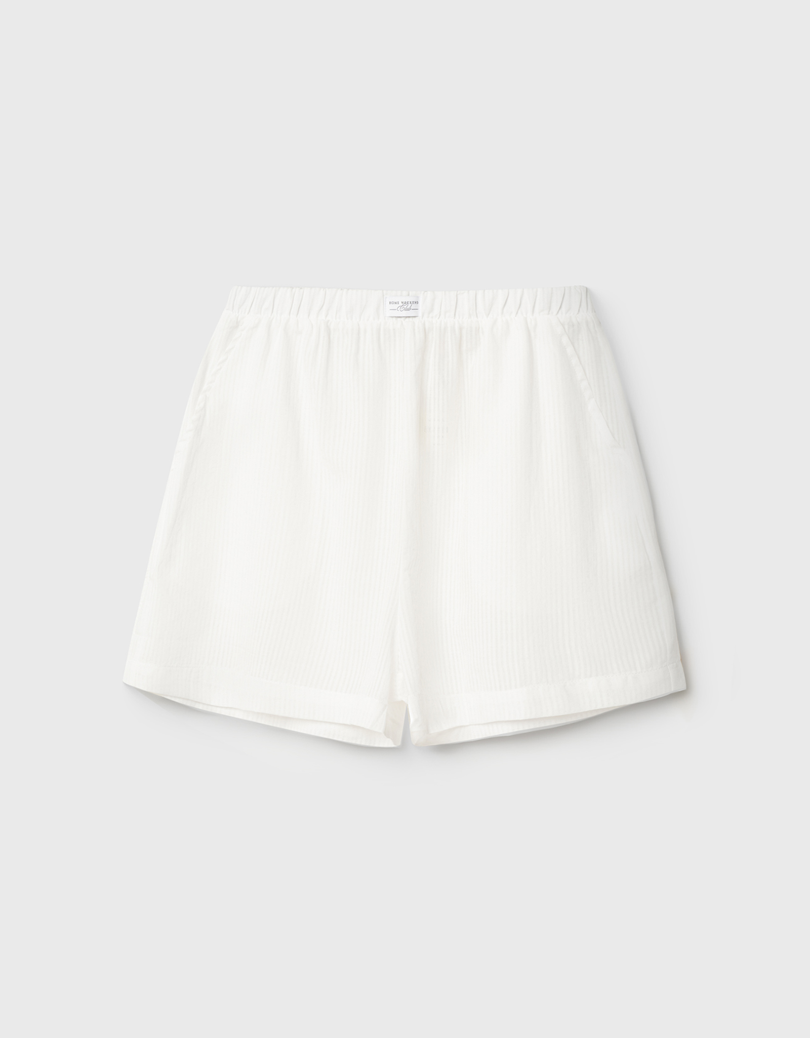 Women's shorts, homewear, size L, cotton, white, Stripes, Leticia, image-5
