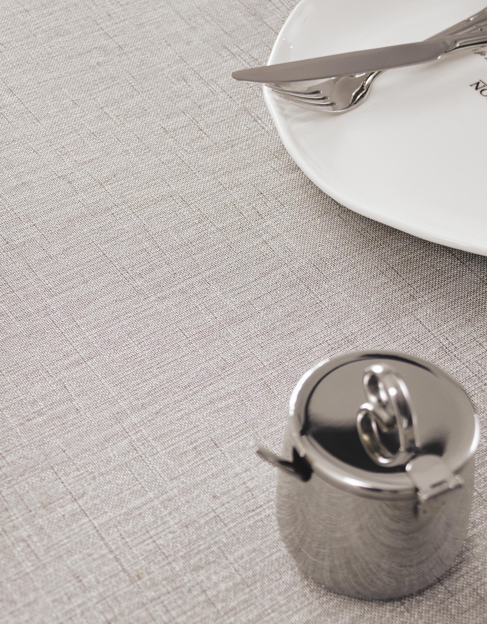 Tablecloth, 160x160 cm, fringed, polyester, grey melange, Beverin, image-6