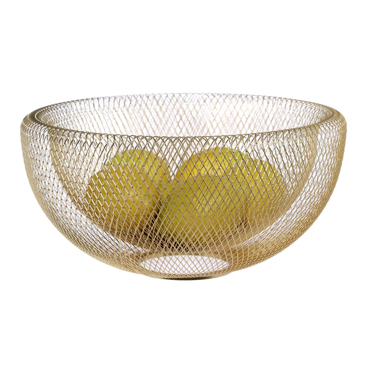 Fruit basket, 30 cm, metal, gold, Mesh, Twist cell, image-1
