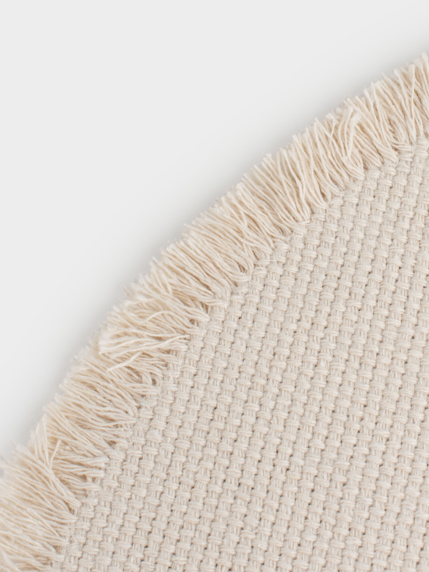 Placemat, 38 cm, with fringe, polyester / cotton, Round, beige, Fringe, image-4