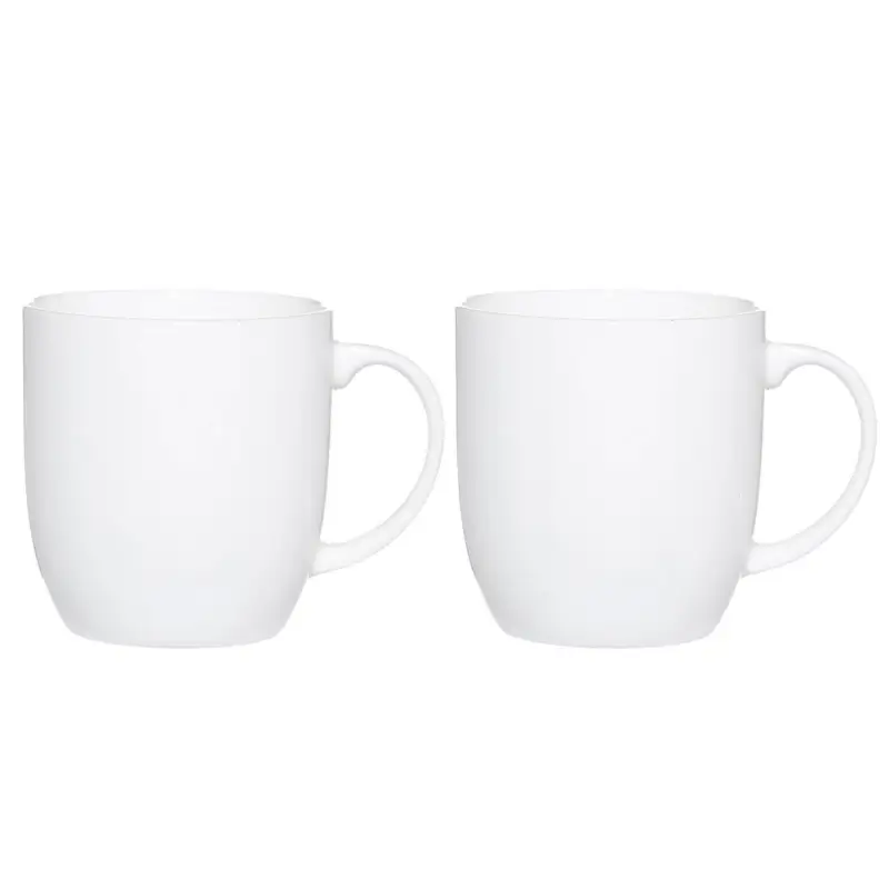 Mug, 370 ml, 2 pcs, porcelain F, white, Ideal white