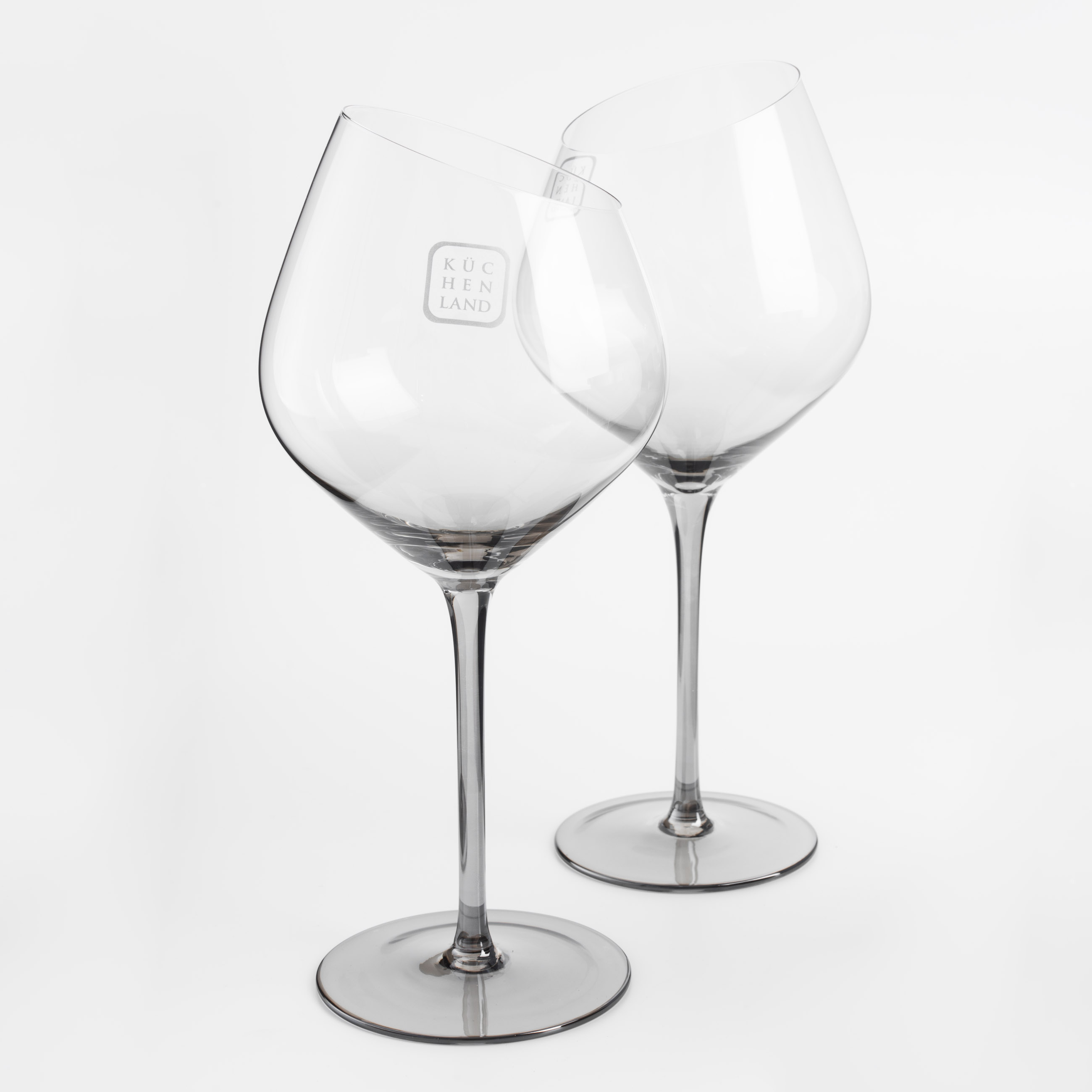 Red wine glass, 560 ml, 2 pcs, glass, grey, Charm L Color, image-3