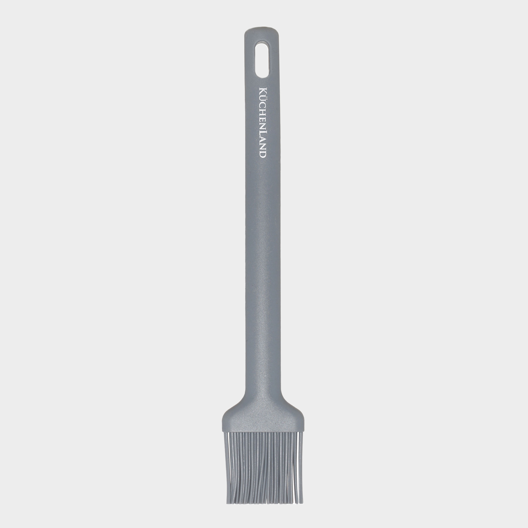 Cooking brush, 27 cm, silicone, grey, Grey steel