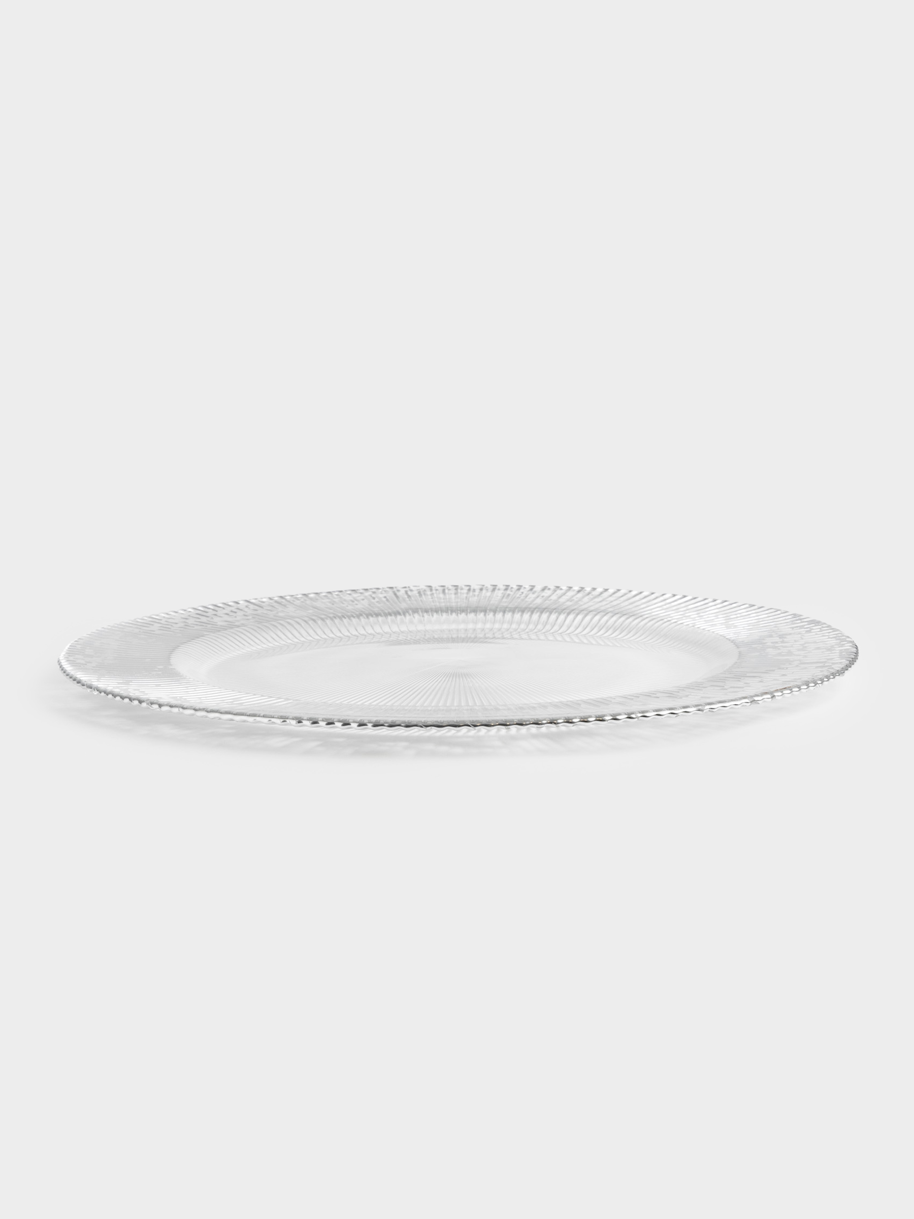 Charger plate, 33 cm, glass P, with silver glitter, Ribby, image-4