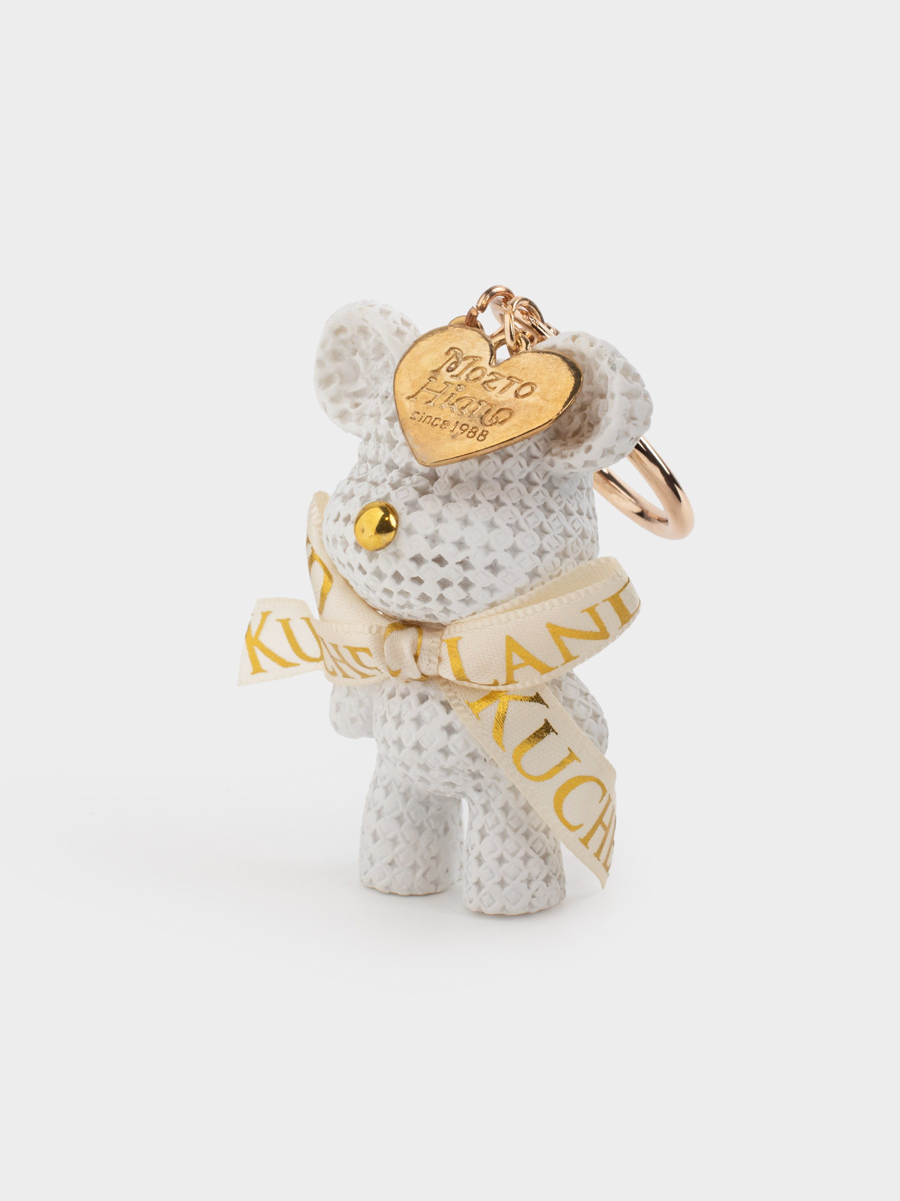 Keychain, 11 cm, plastic / metal, milky, Bear, Bear, image-4