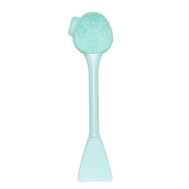 Facial cleansing brush, 16 cm, massage, with spatula, Silicone / plastic, menthol, Manny G, image-0