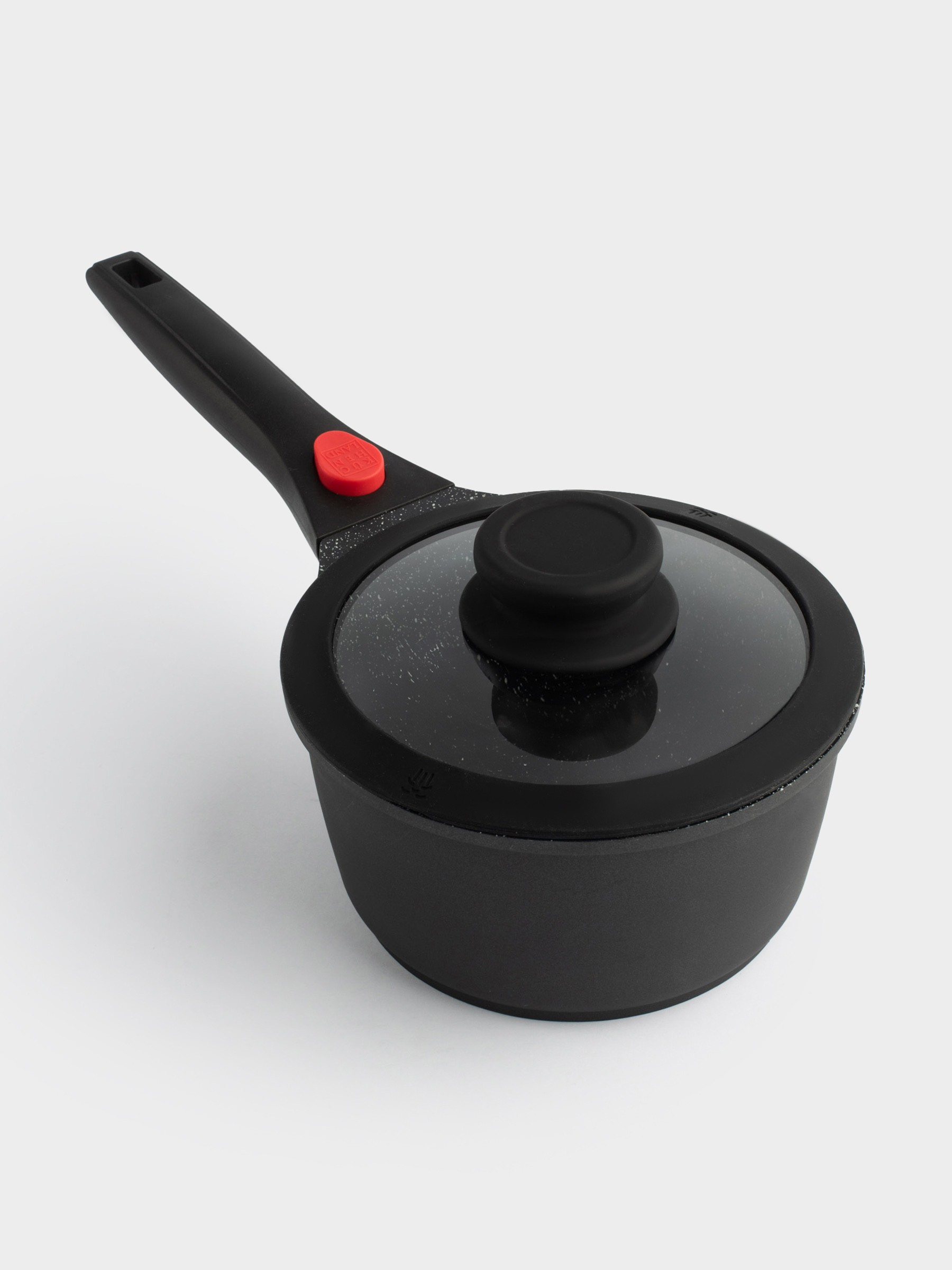Bucket, 16 cm, 1.5 l, with lid, removable handle, coated, aluminum, Solution Red 2, image-2