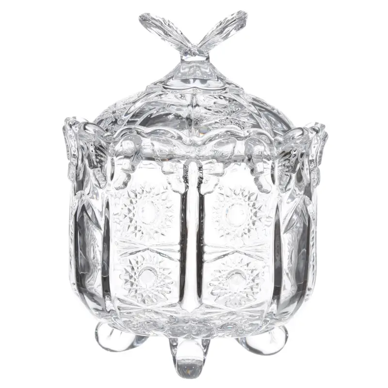 Candy bowl, 10x14 cm, with lid, glass R, Butterfly, Butterfly ,image-0